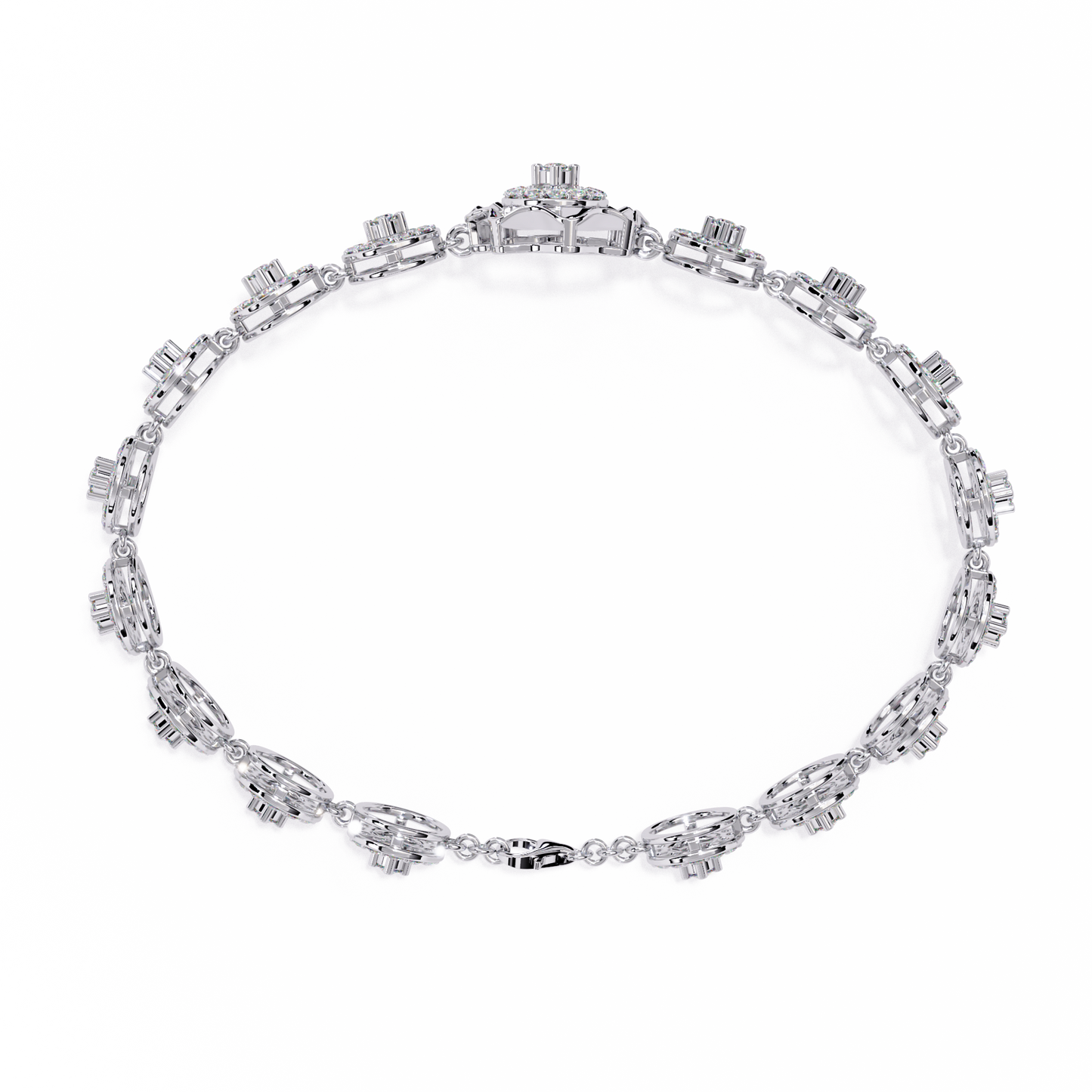 solaris medallion lab grown diamond bracelet