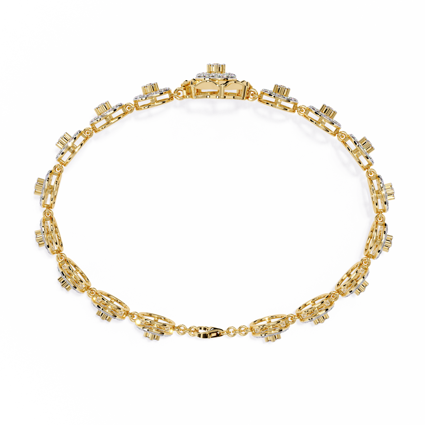 solaris medallion lab grown diamond bracelet