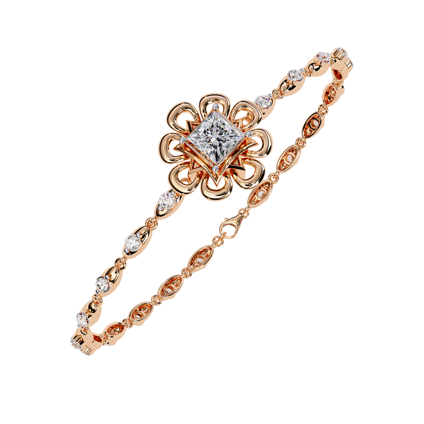 fleur royale lab grown diamond bracelet