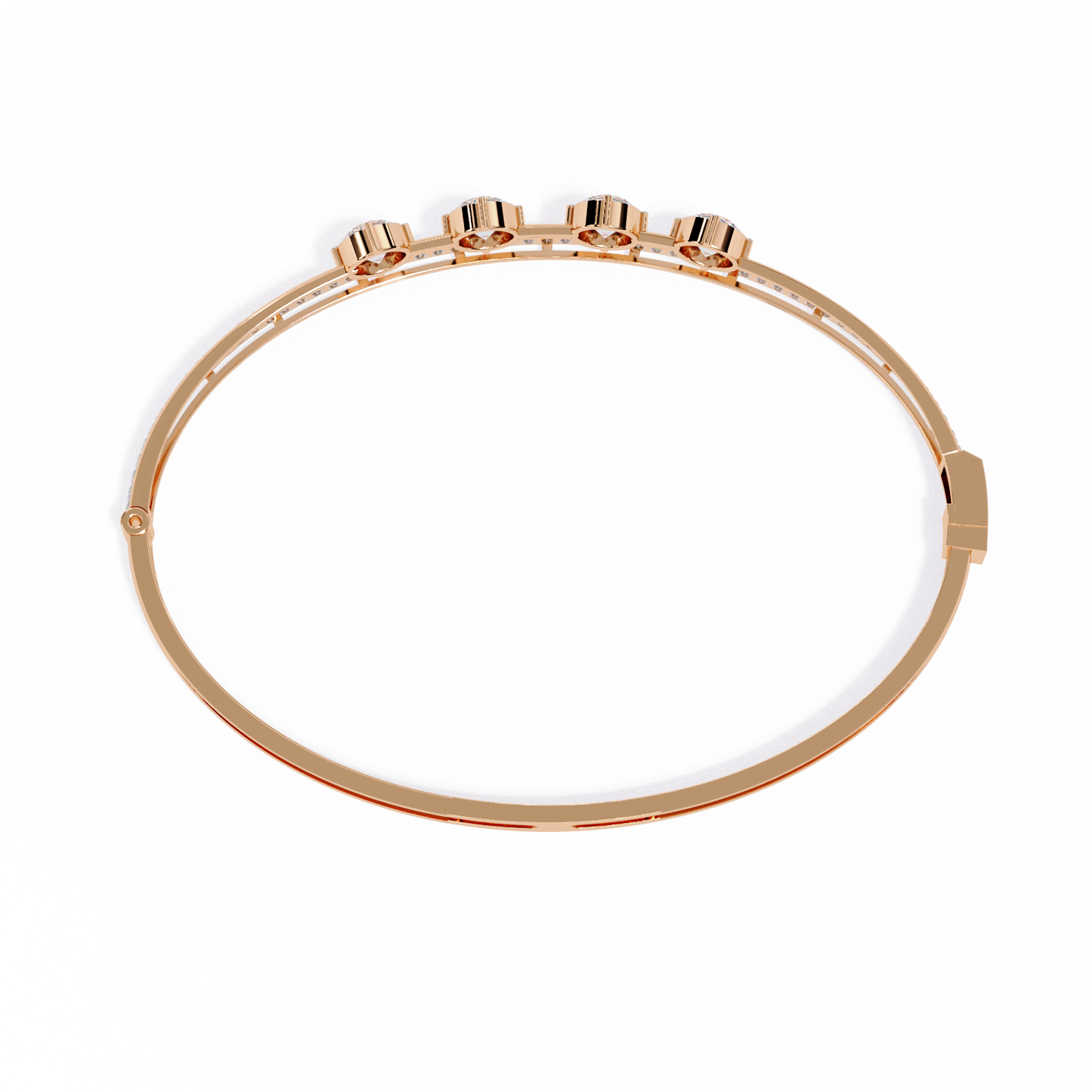 orbit five-stone lab grown diamond bracelet