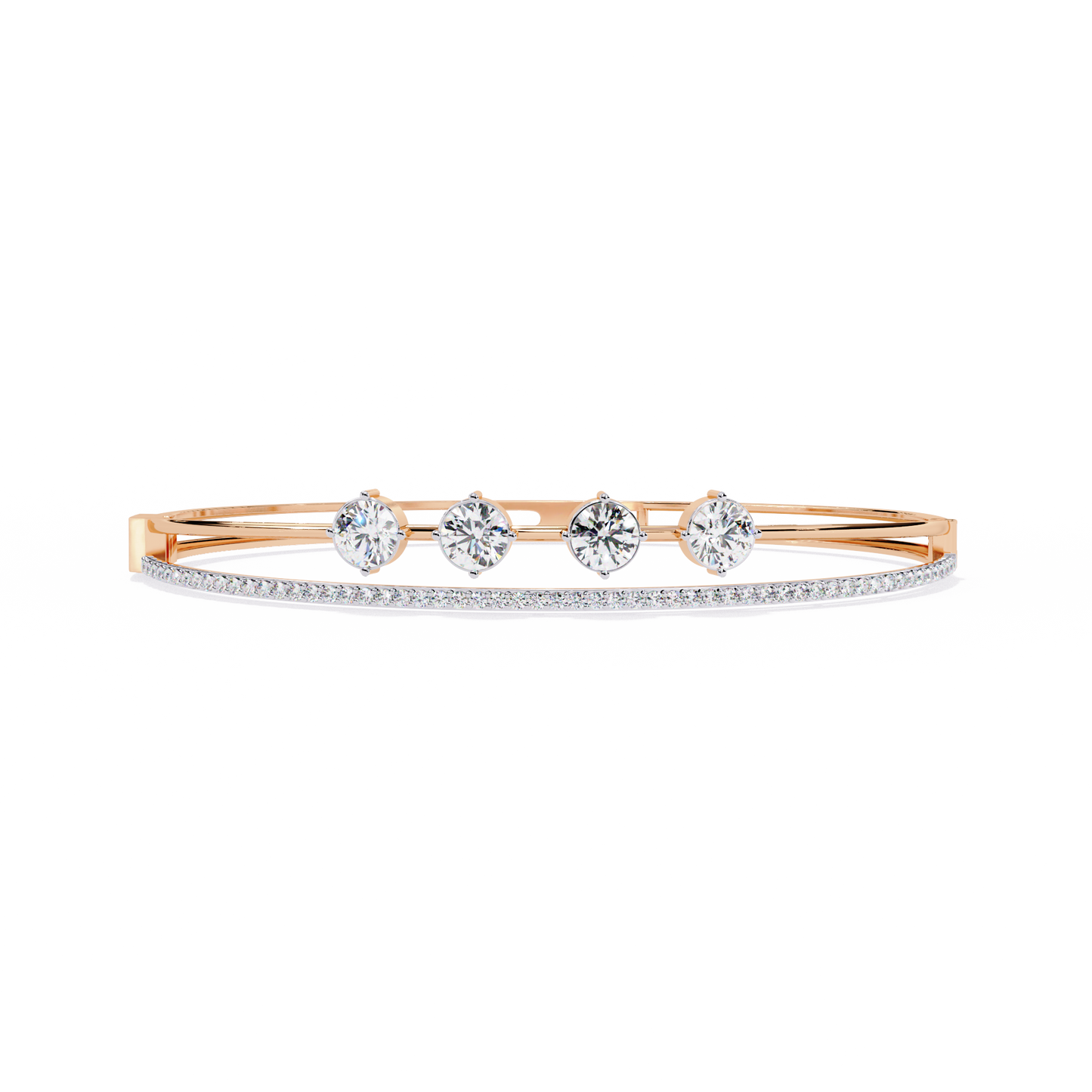 orbit five-stone lab grown diamond bracelet