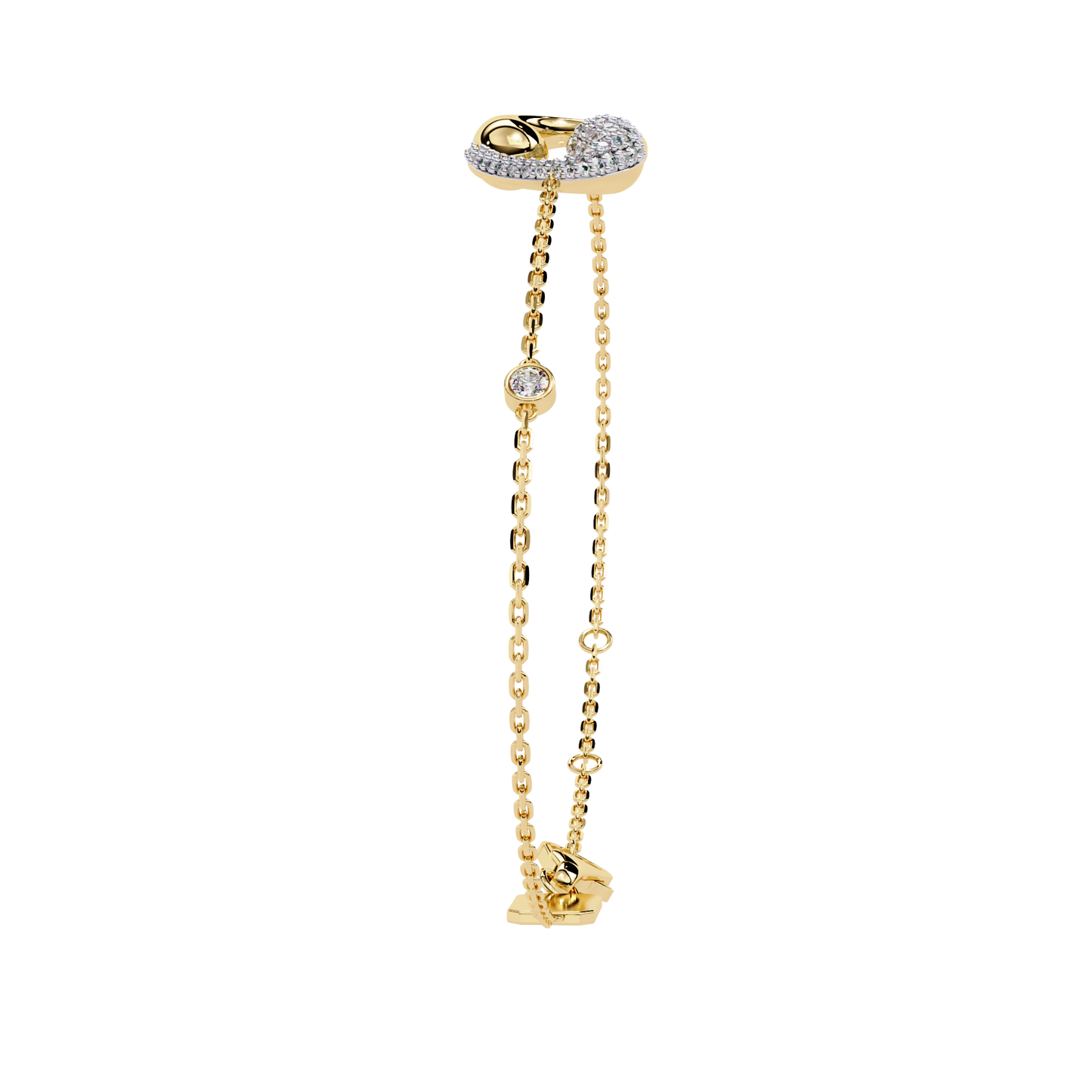 serpentine spark lab grown diamond bracelet