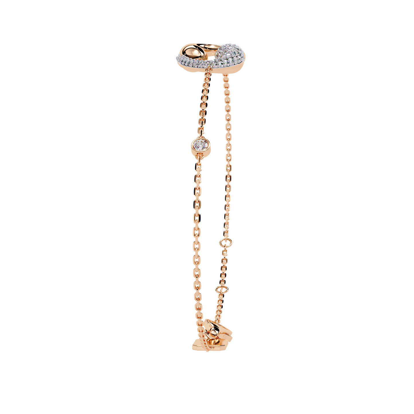 serpentine spark lab grown diamond bracelet