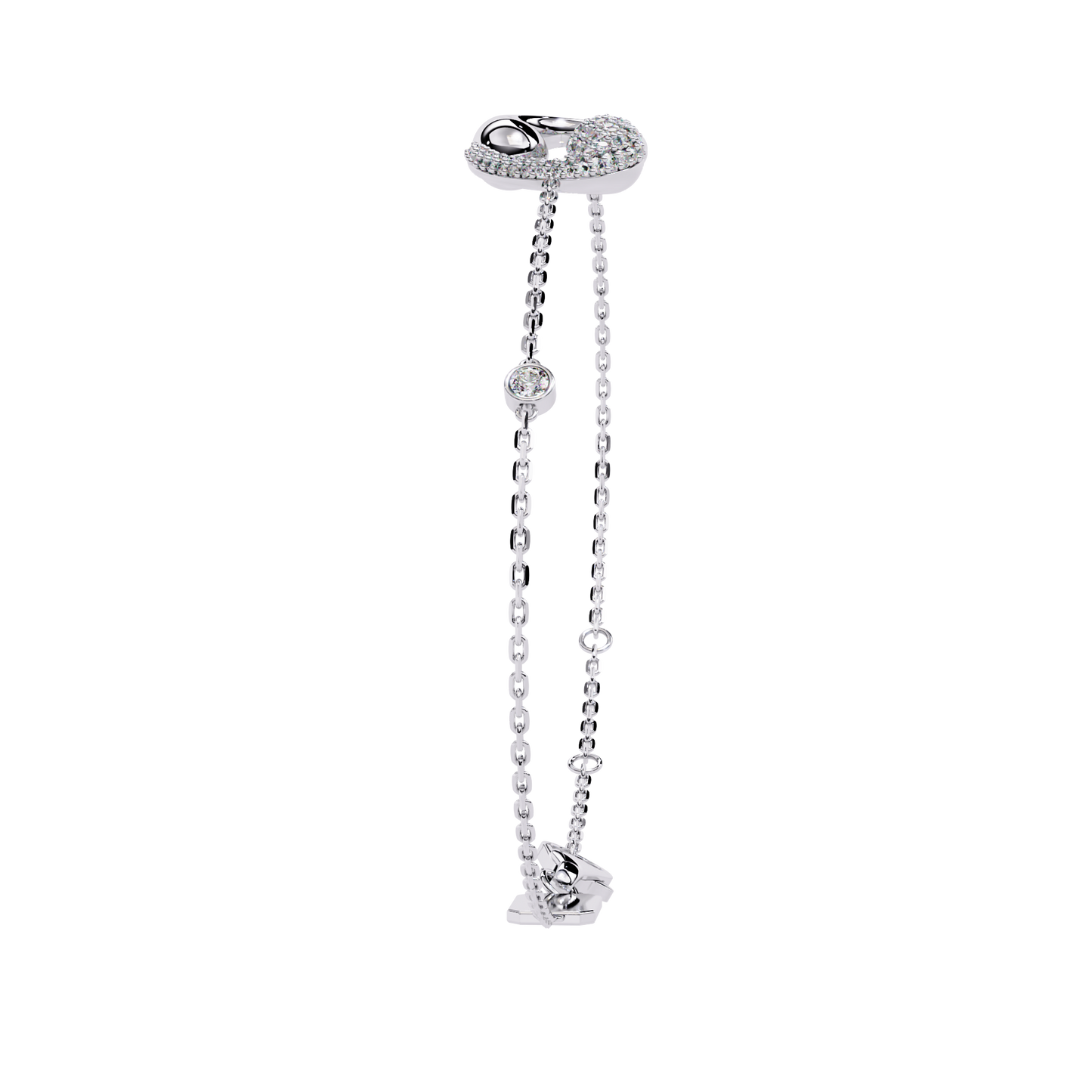 serpentine spark lab grown diamond bracelet