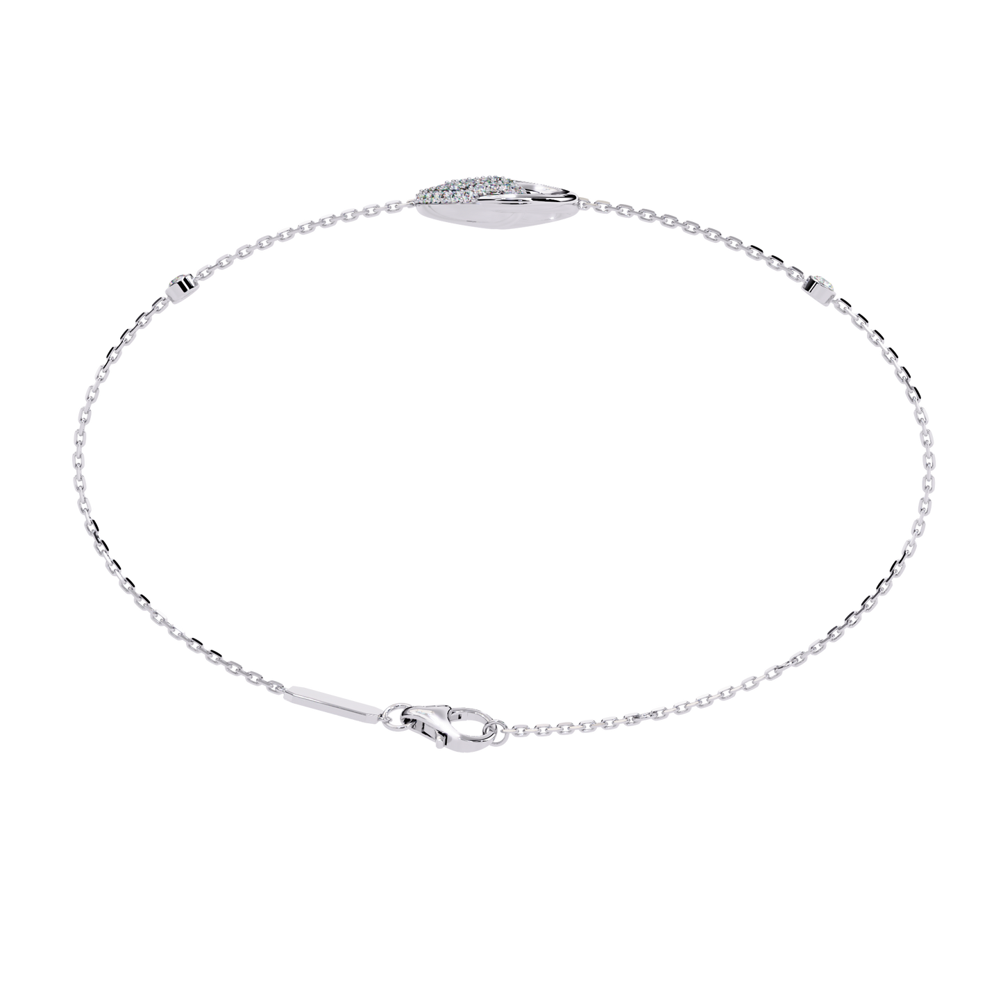 serpentine spark lab grown diamond bracelet