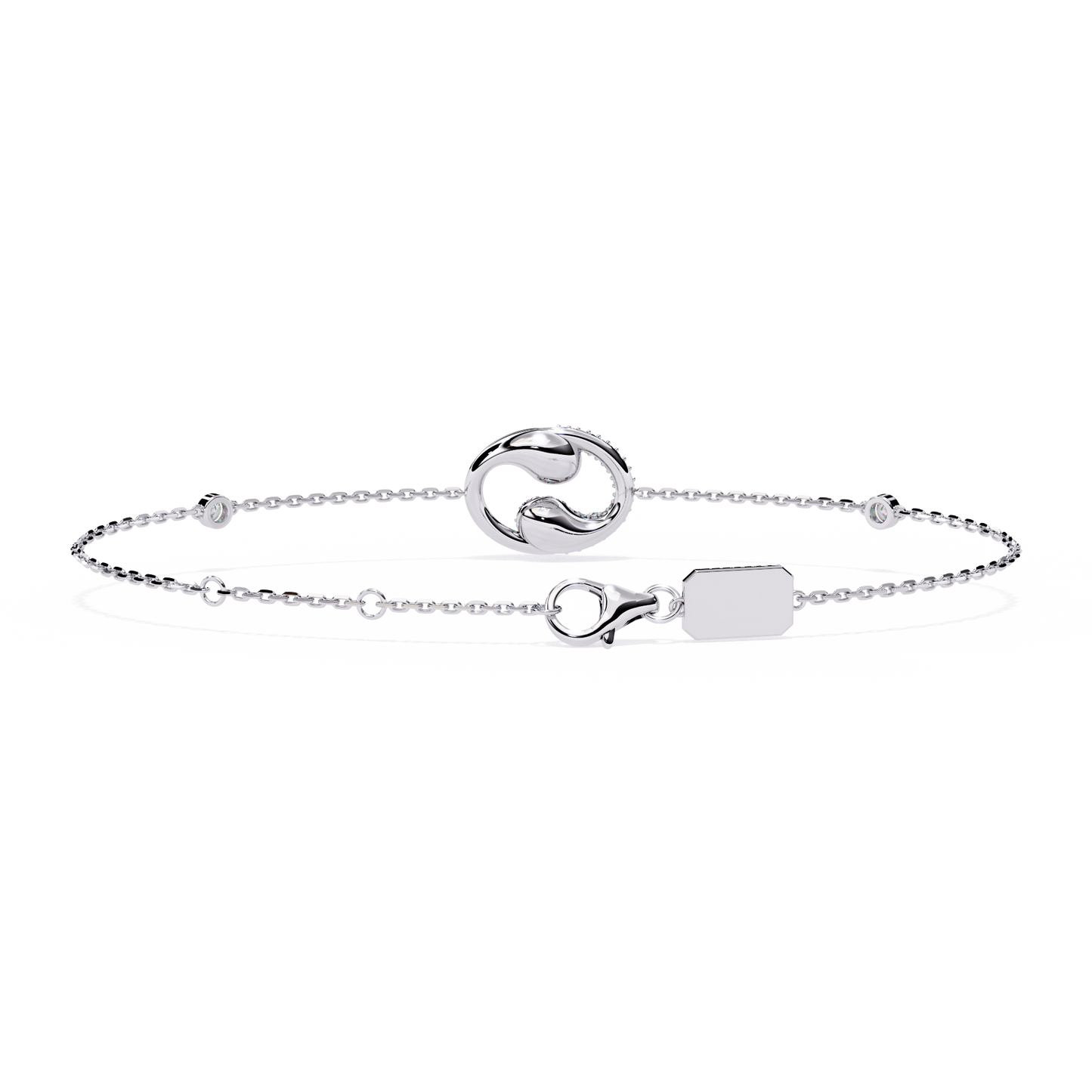 serpentine spark lab grown diamond bracelet