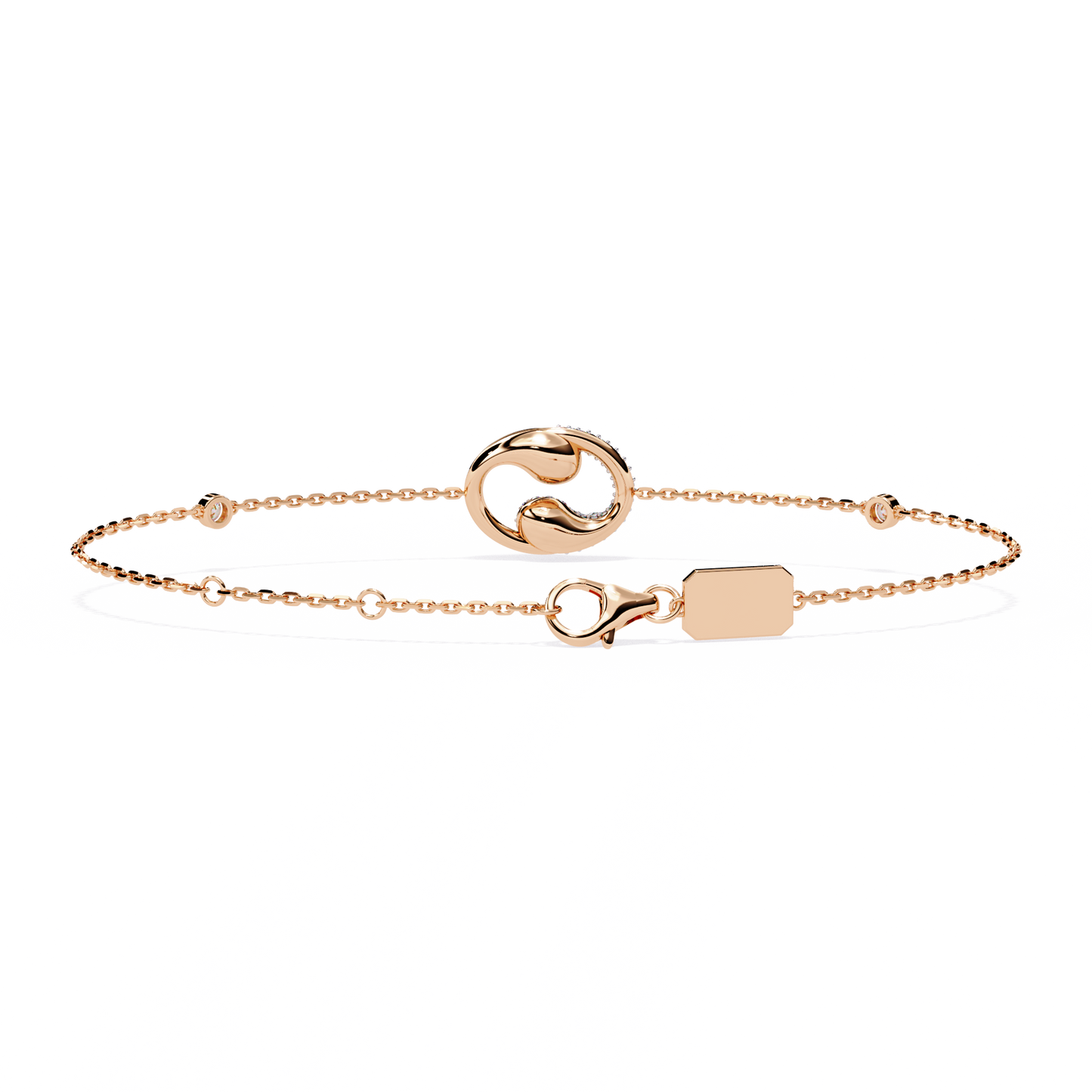 serpentine spark lab grown diamond bracelet