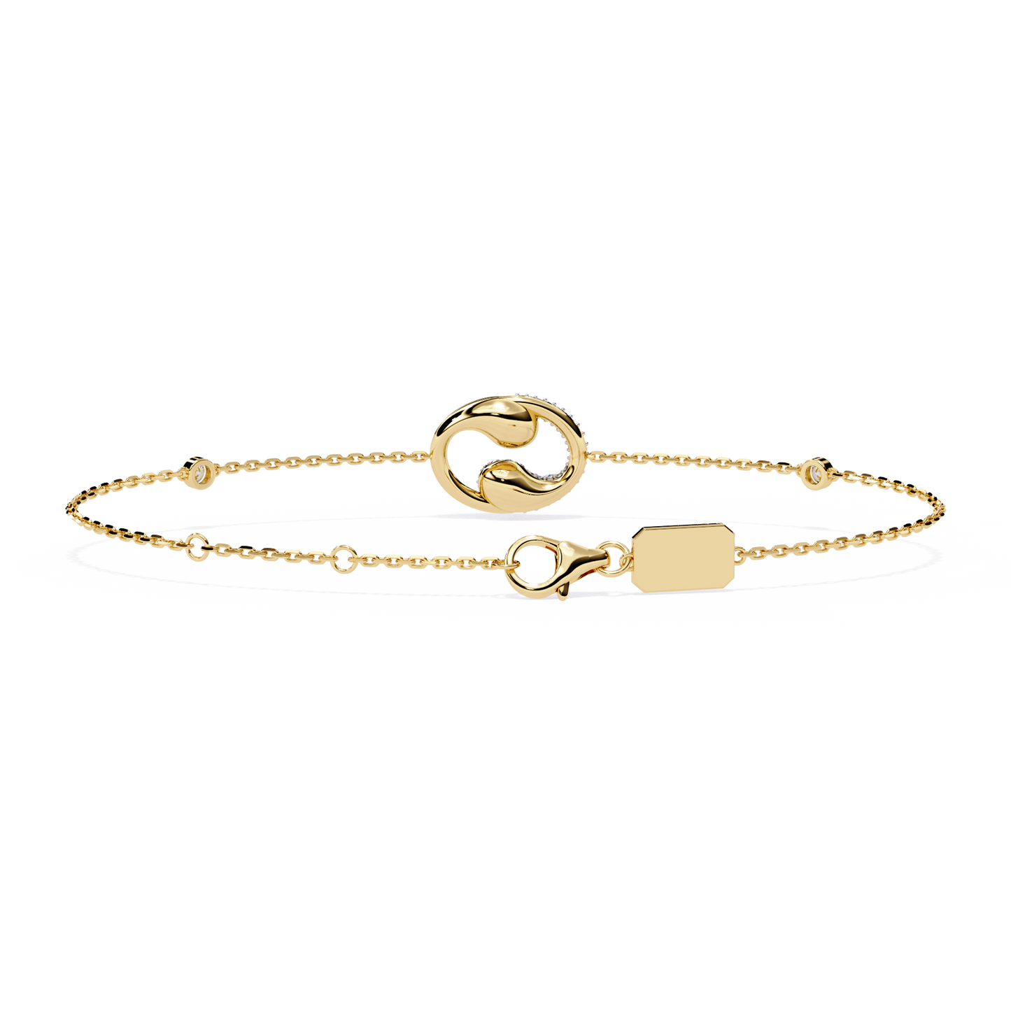 serpentine spark lab grown diamond bracelet