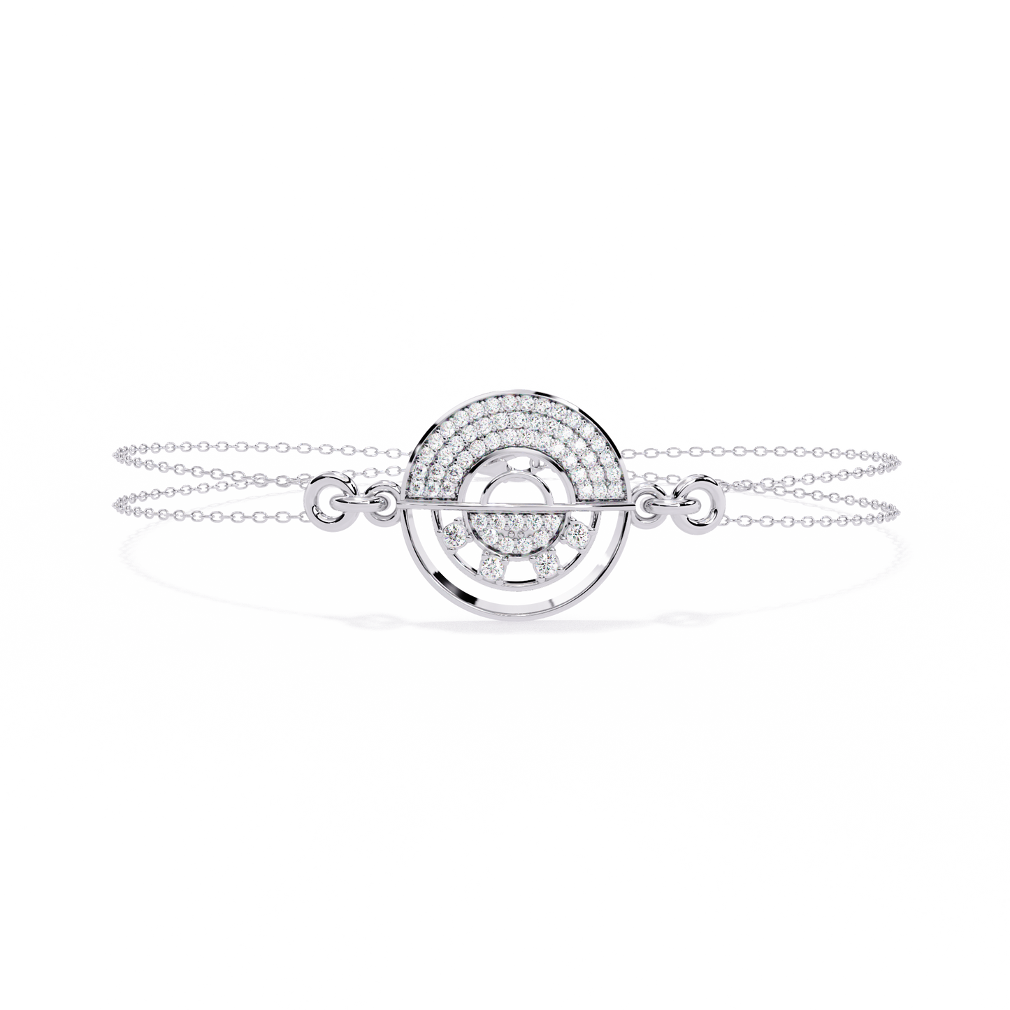 eclipse duo lab grown diamond chain bracelet