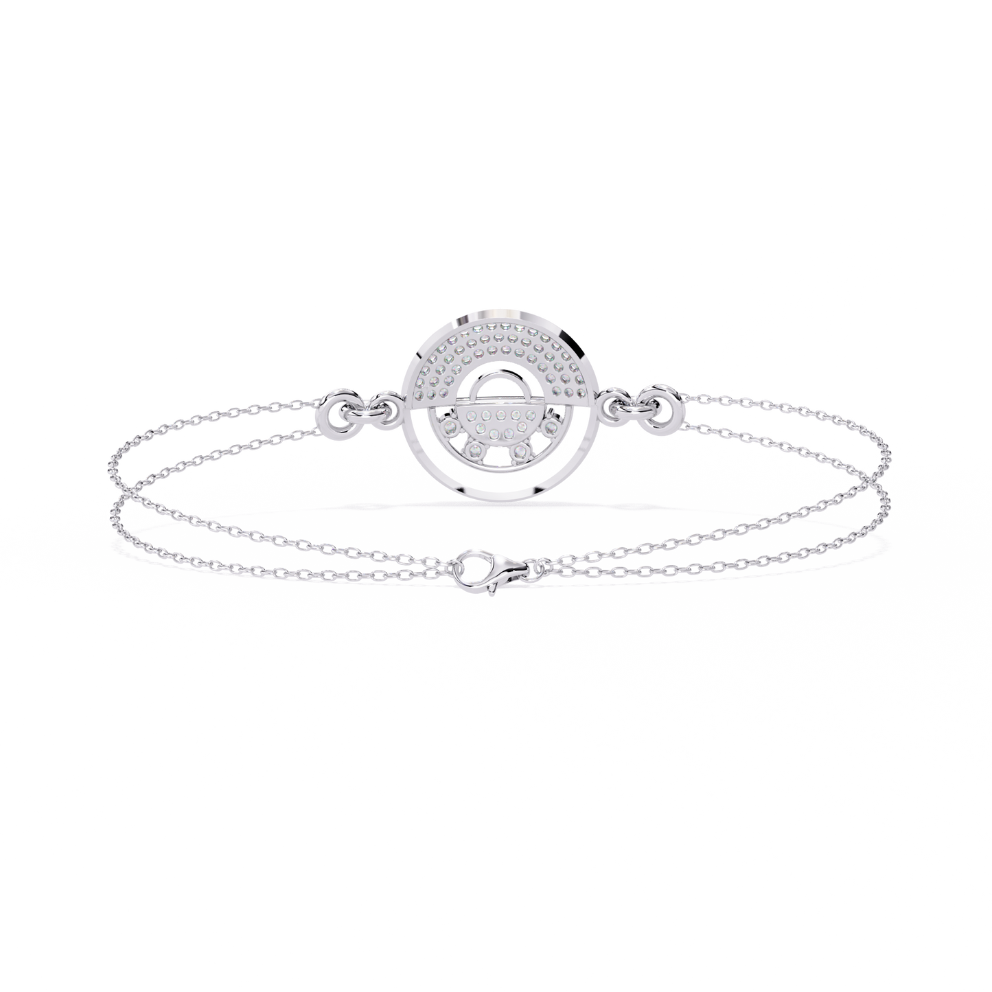eclipse duo lab grown diamond chain bracelet