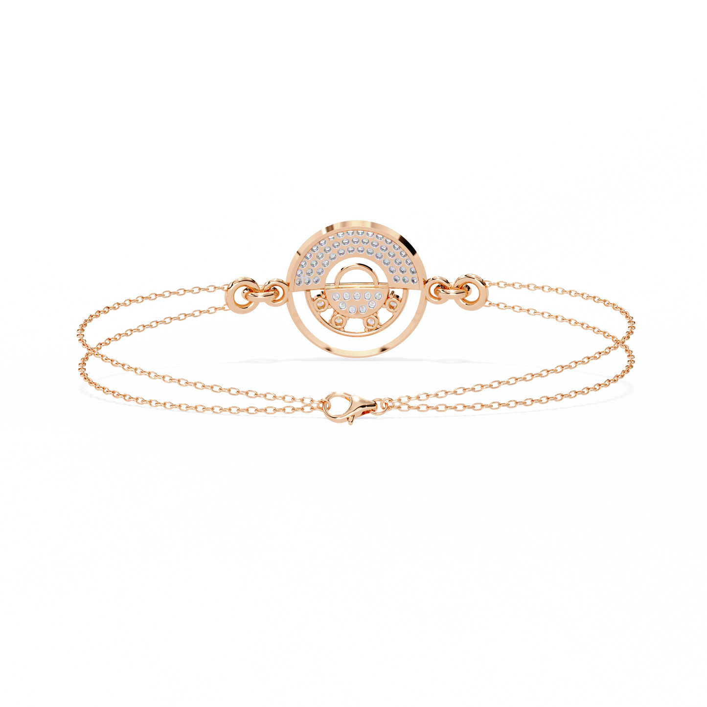 eclipse duo lab grown diamond chain bracelet