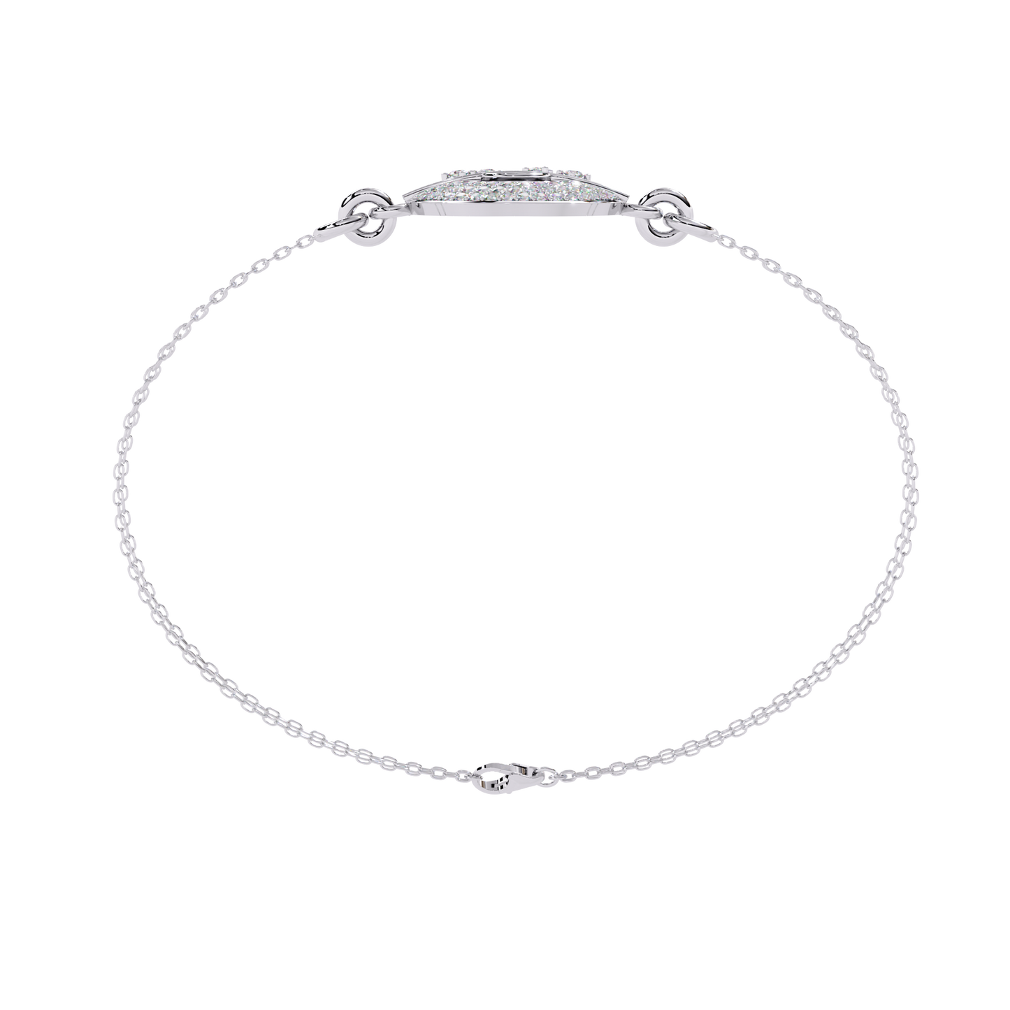 eclipse duo lab grown diamond chain bracelet