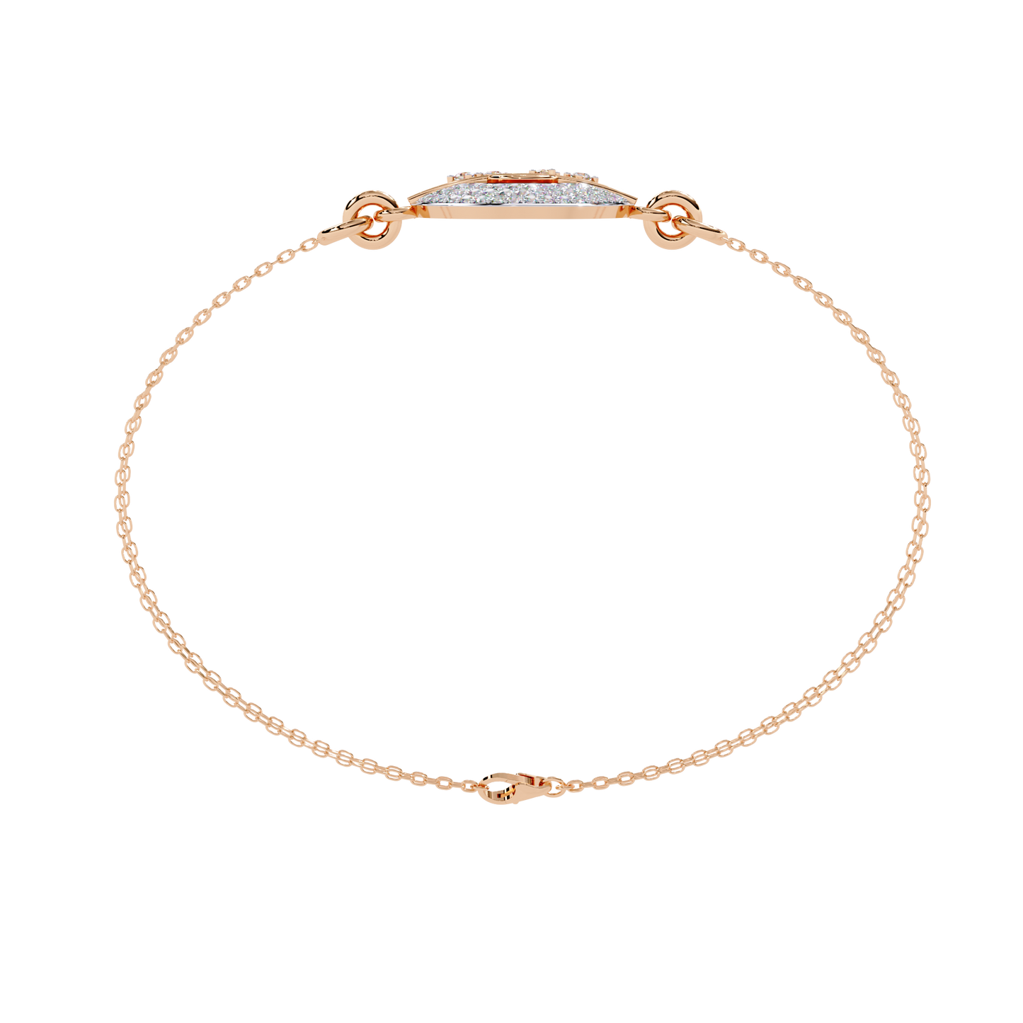 eclipse duo lab grown diamond chain bracelet