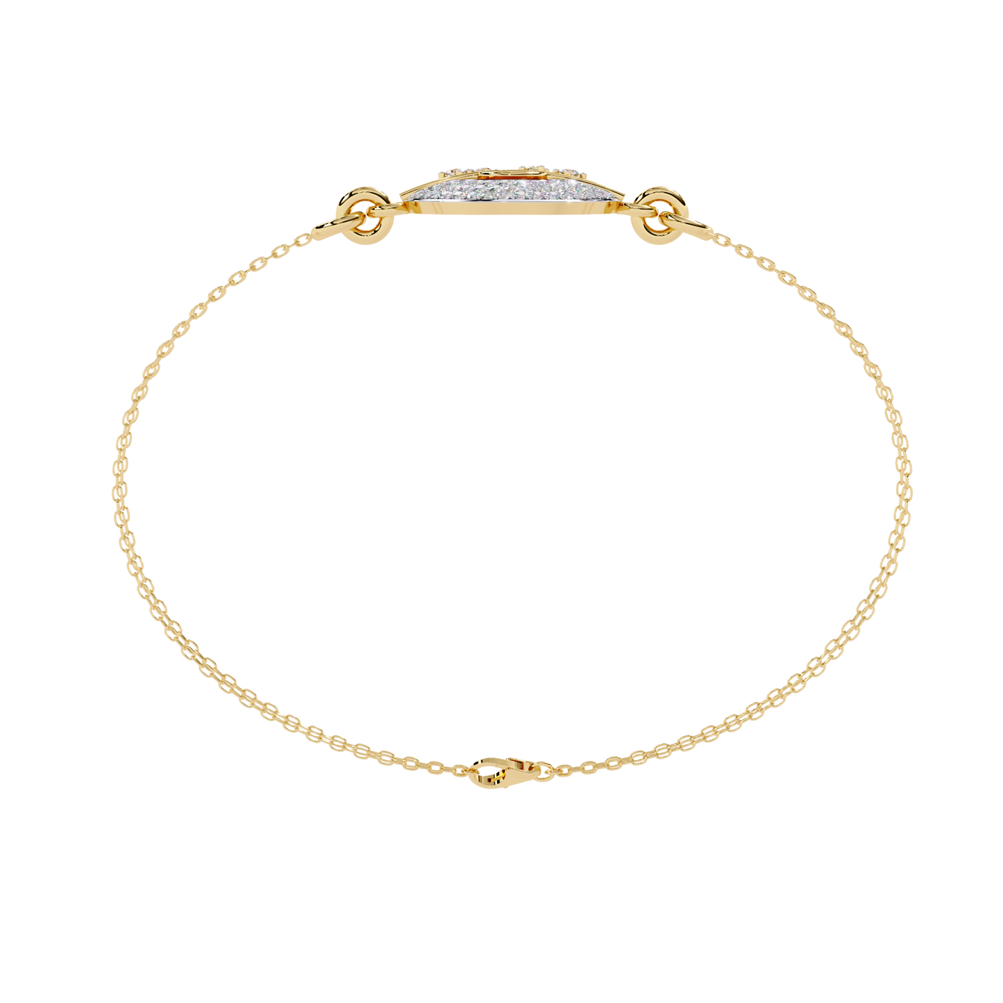 eclipse duo lab grown diamond chain bracelet