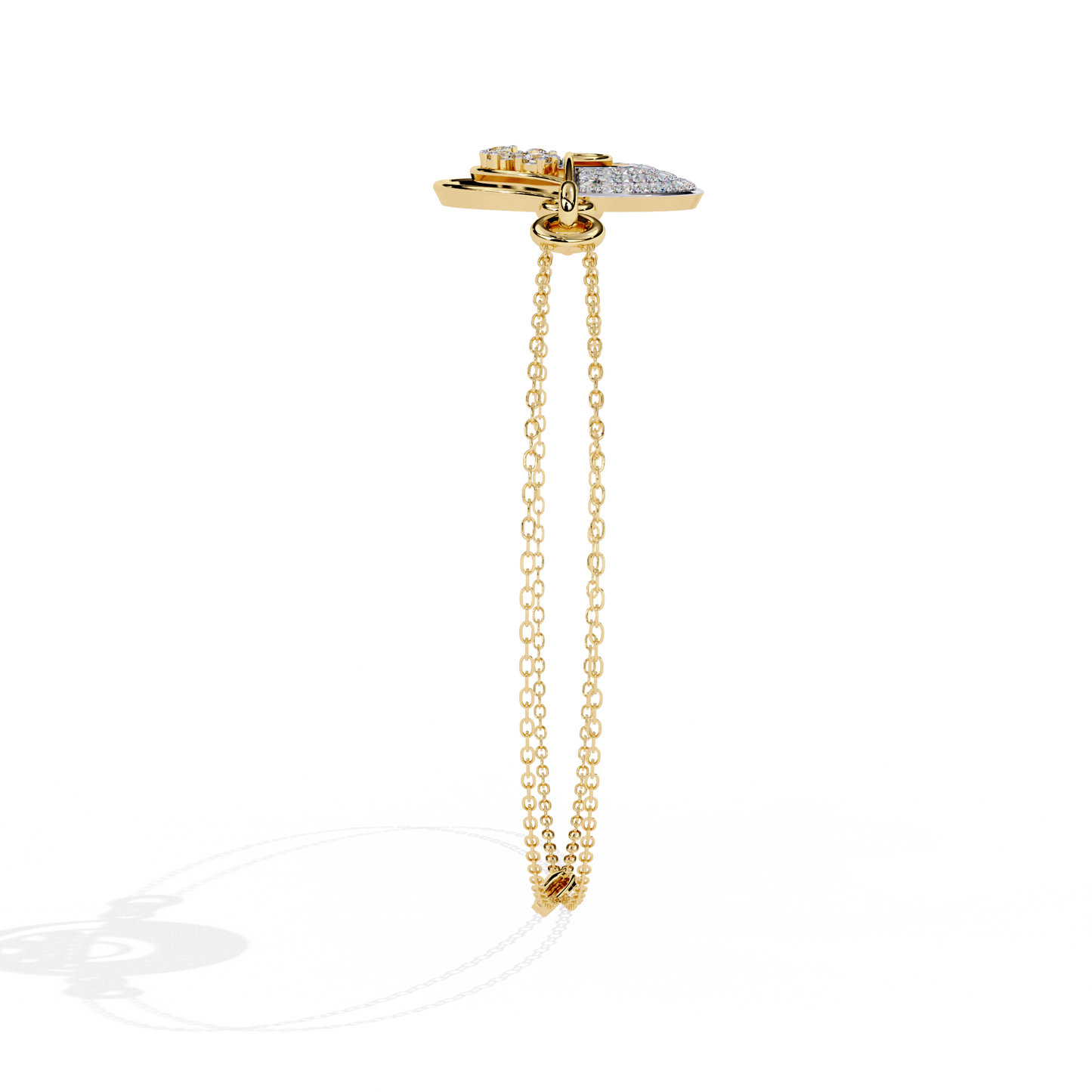 eclipse duo lab grown diamond chain bracelet