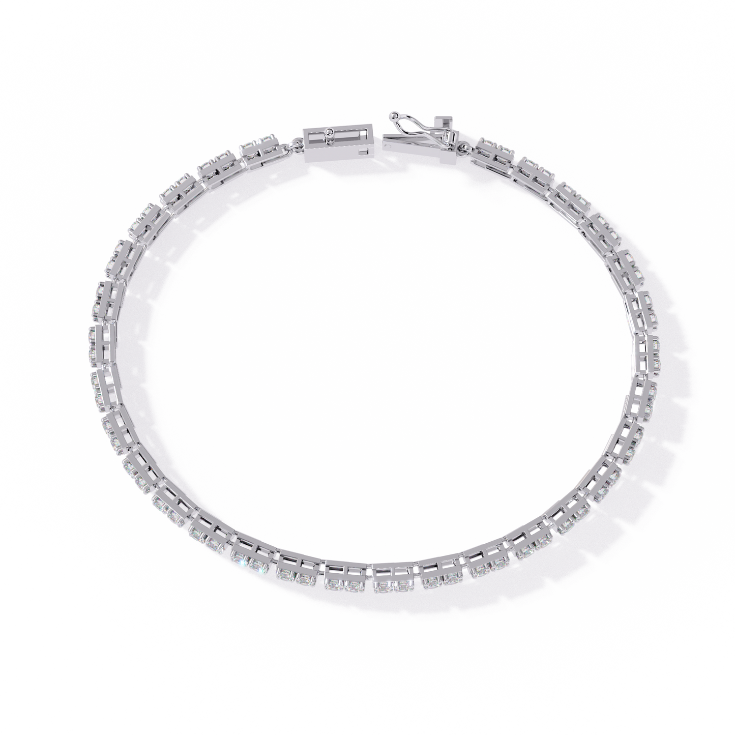 classic princess lab grown diamond tennis bracelet