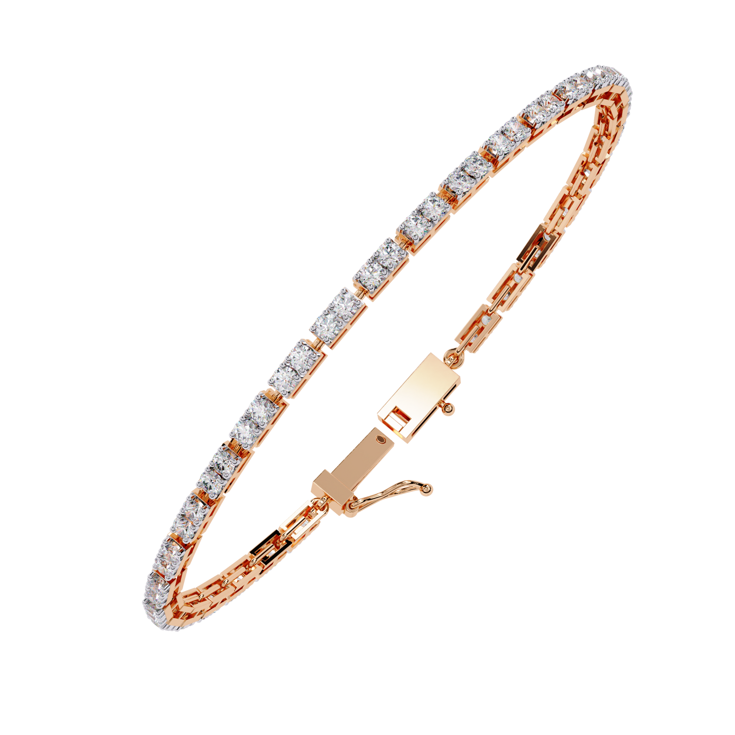classic princess lab grown diamond tennis bracelet