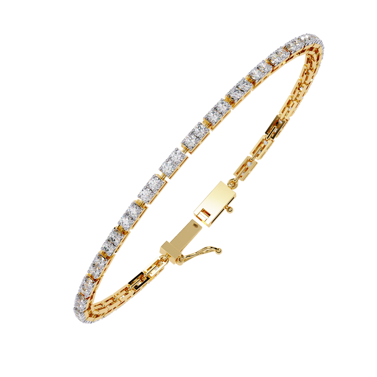 classic princess lab grown diamond tennis bracelet