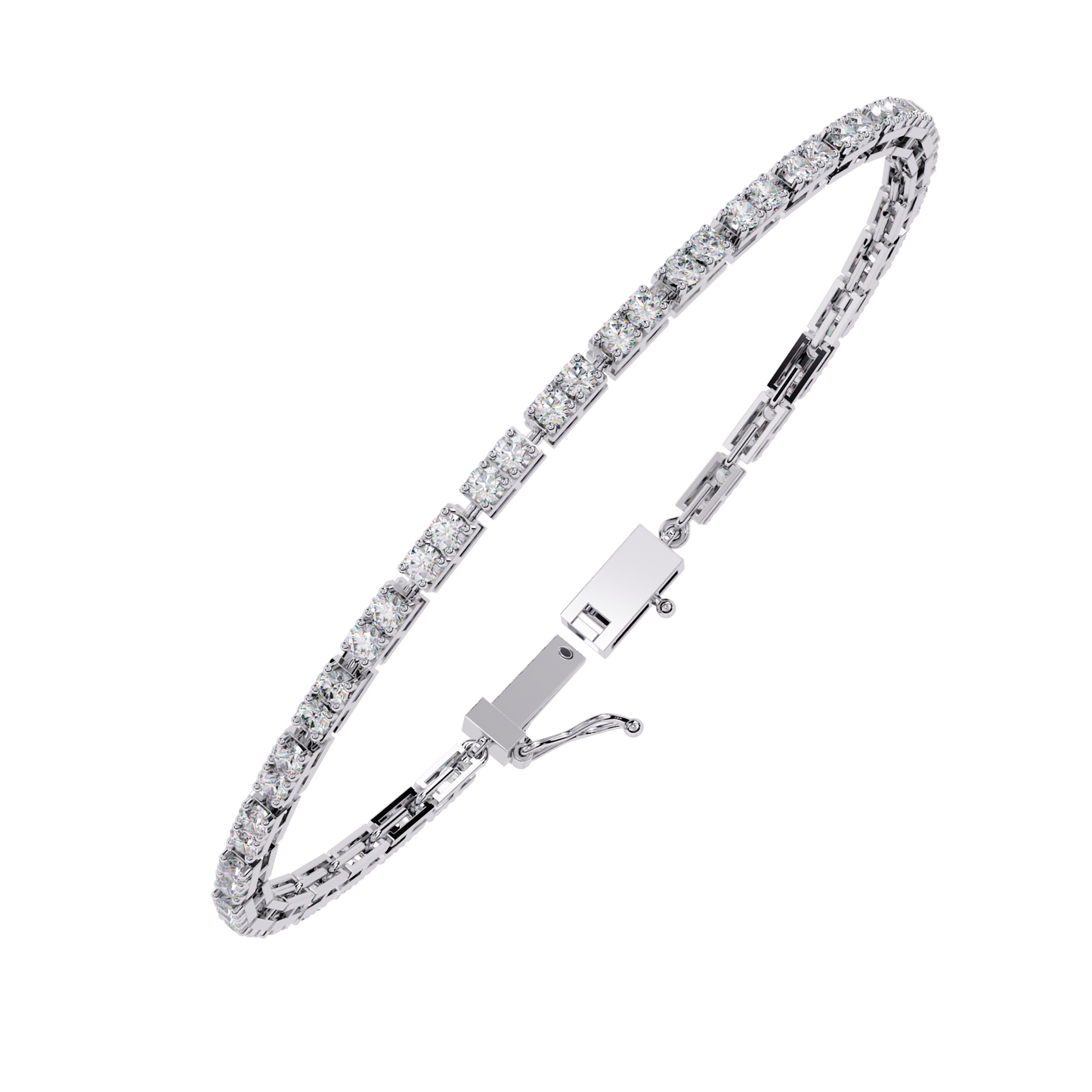 classic princess lab grown diamond tennis bracelet