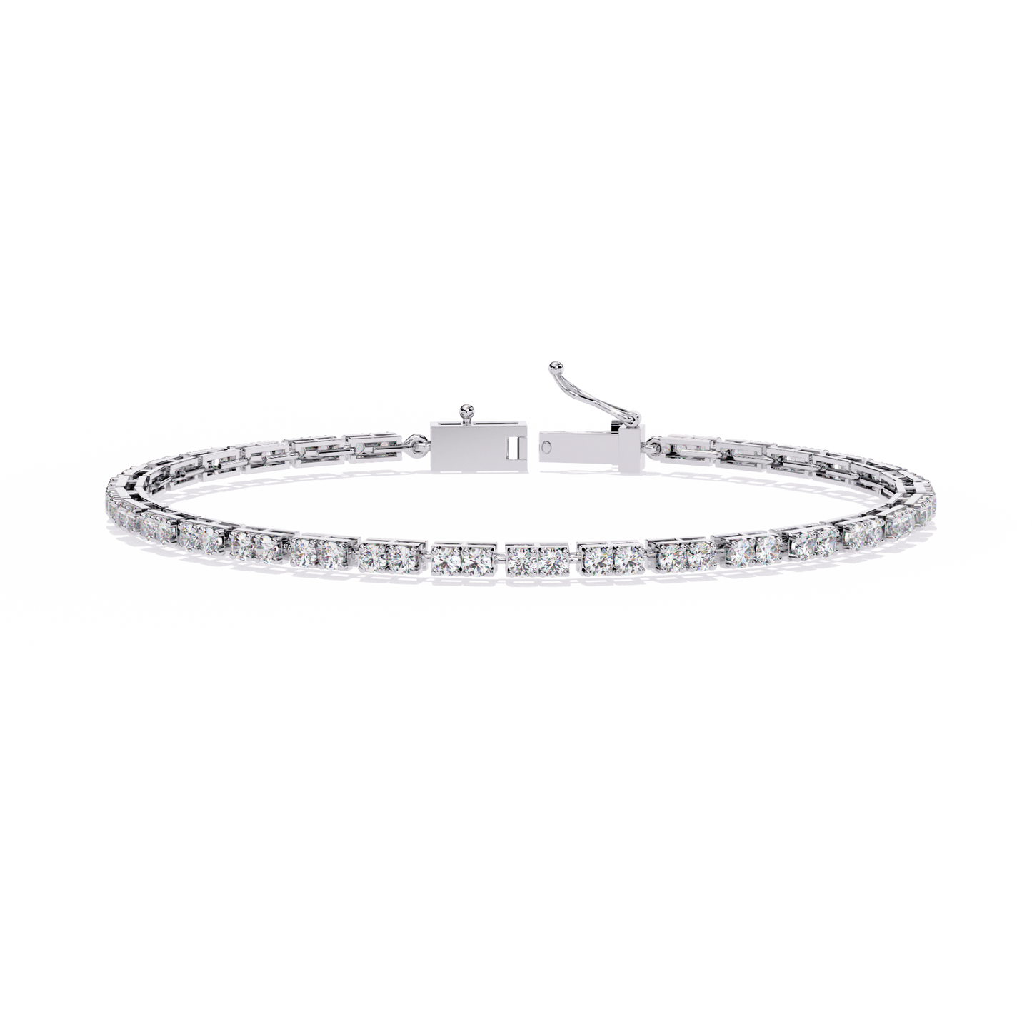 classic princess lab grown diamond tennis bracelet
