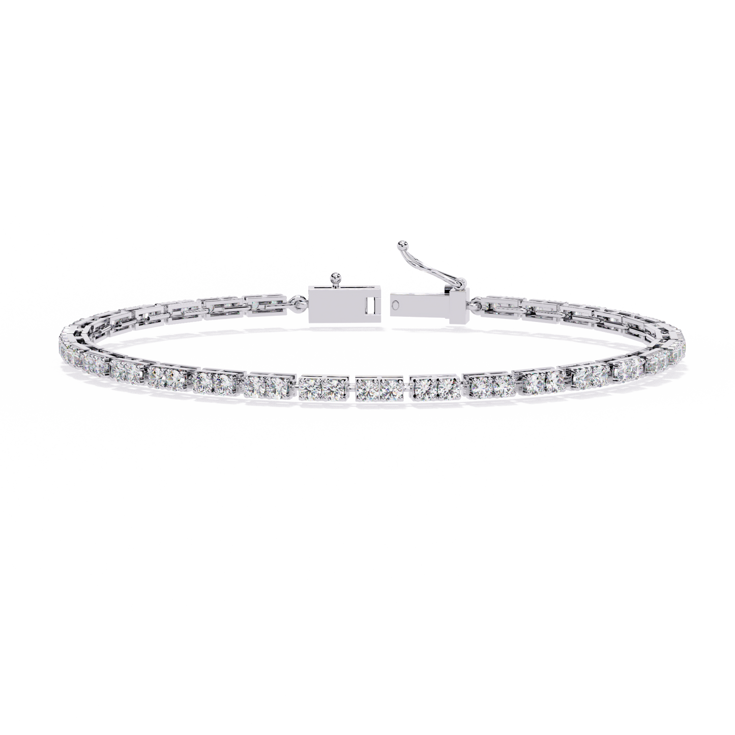 classic princess lab grown diamond tennis bracelet