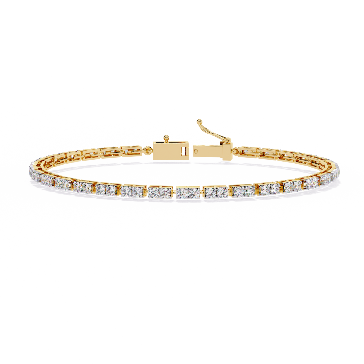 classic princess lab grown diamond tennis bracelet