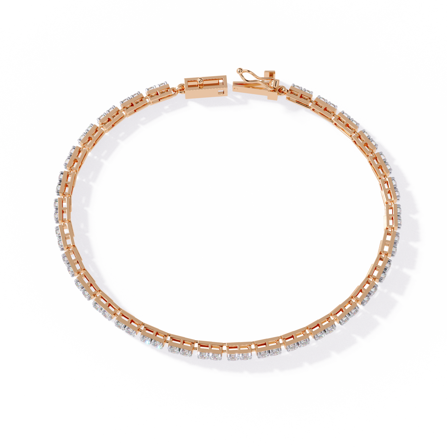 classic princess lab grown diamond tennis bracelet