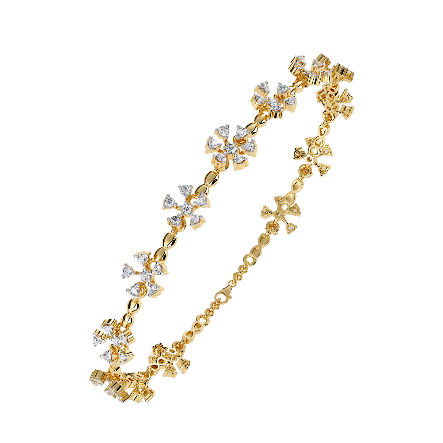 flora radiance lab grown diamond bracelet