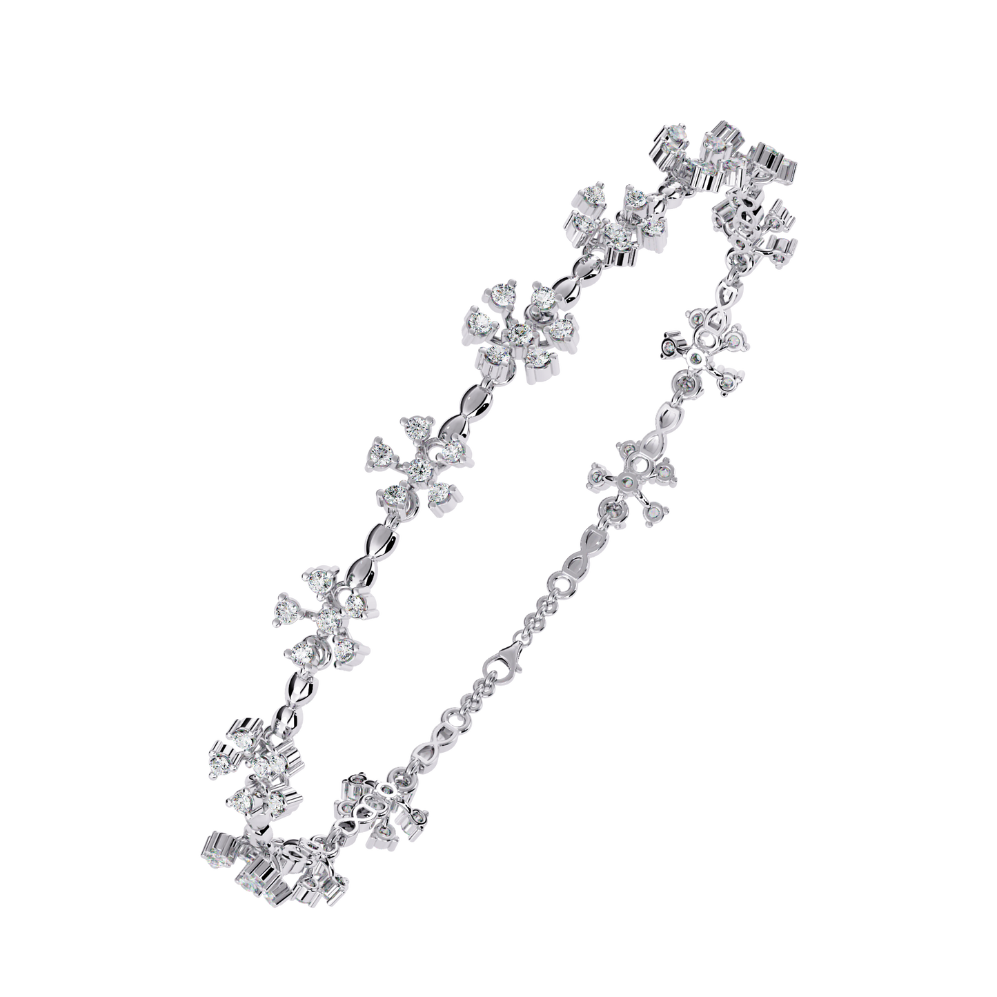 flora radiance lab grown diamond bracelet