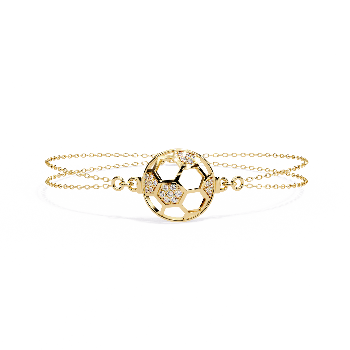 soccer chic lab grown diamond chain bracelet