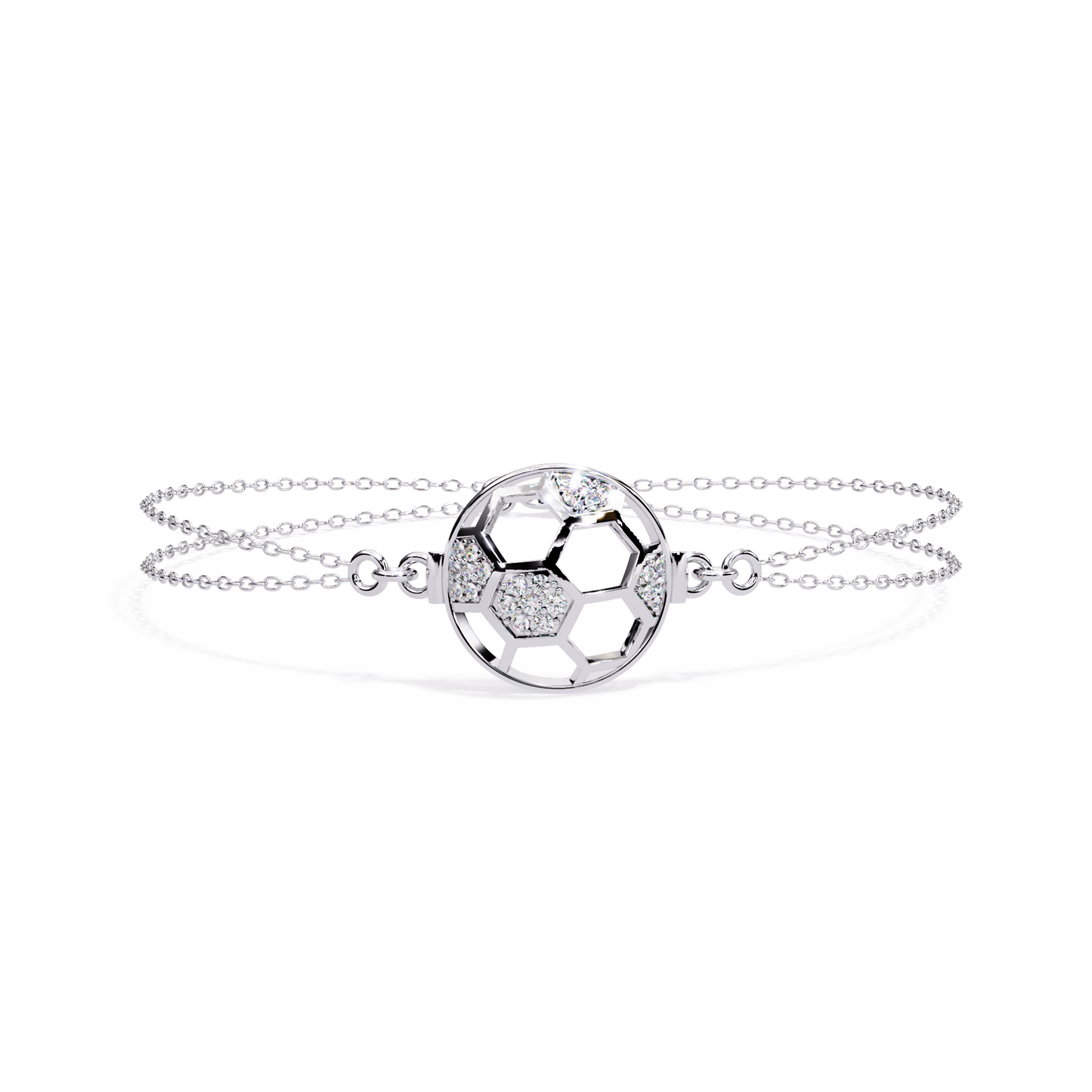 soccer chic lab grown diamond chain bracelet