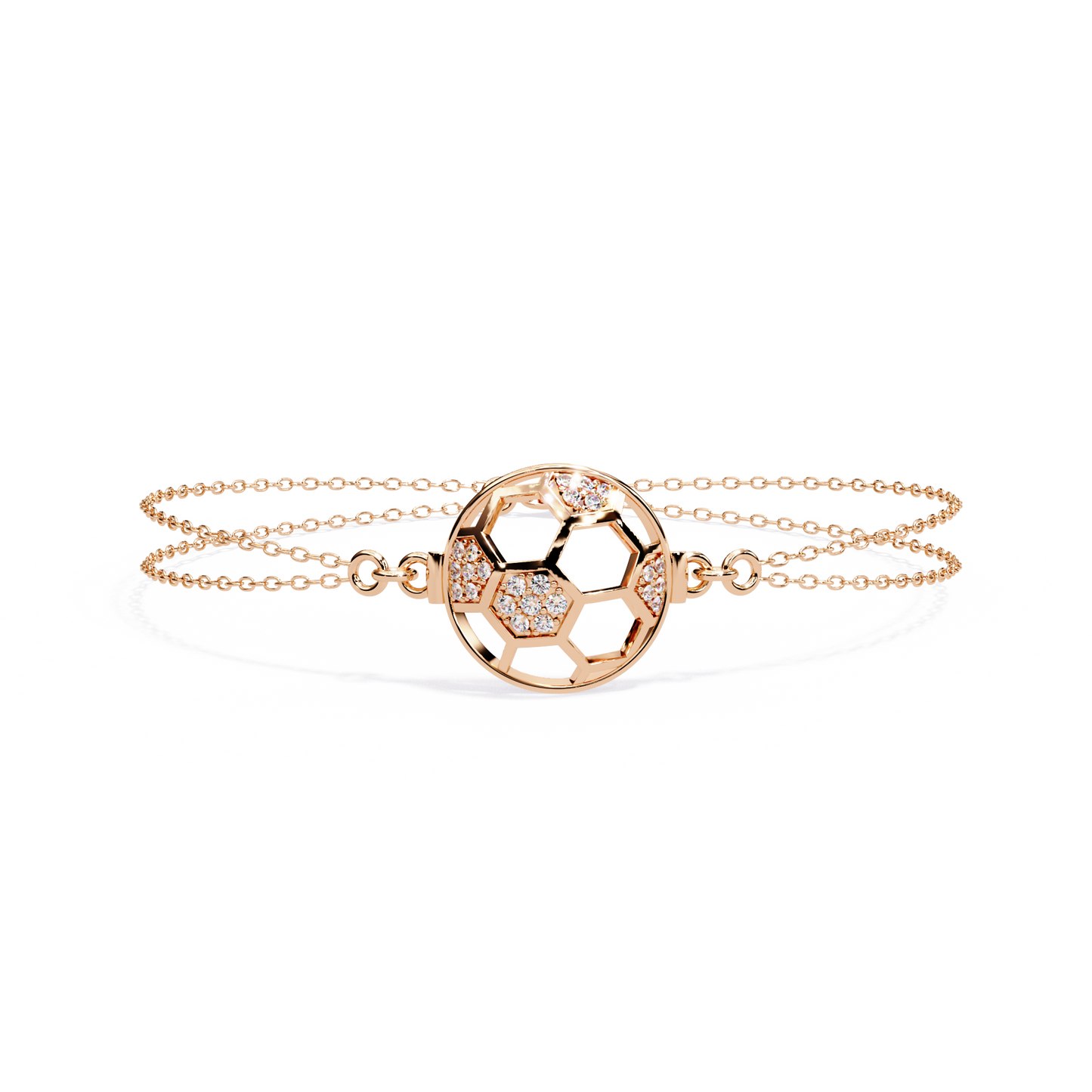 soccer chic lab grown diamond chain bracelet