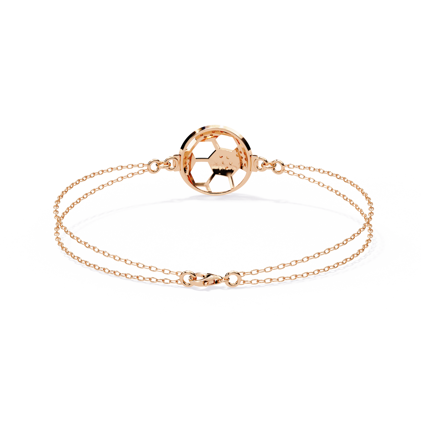 soccer chic lab grown diamond chain bracelet