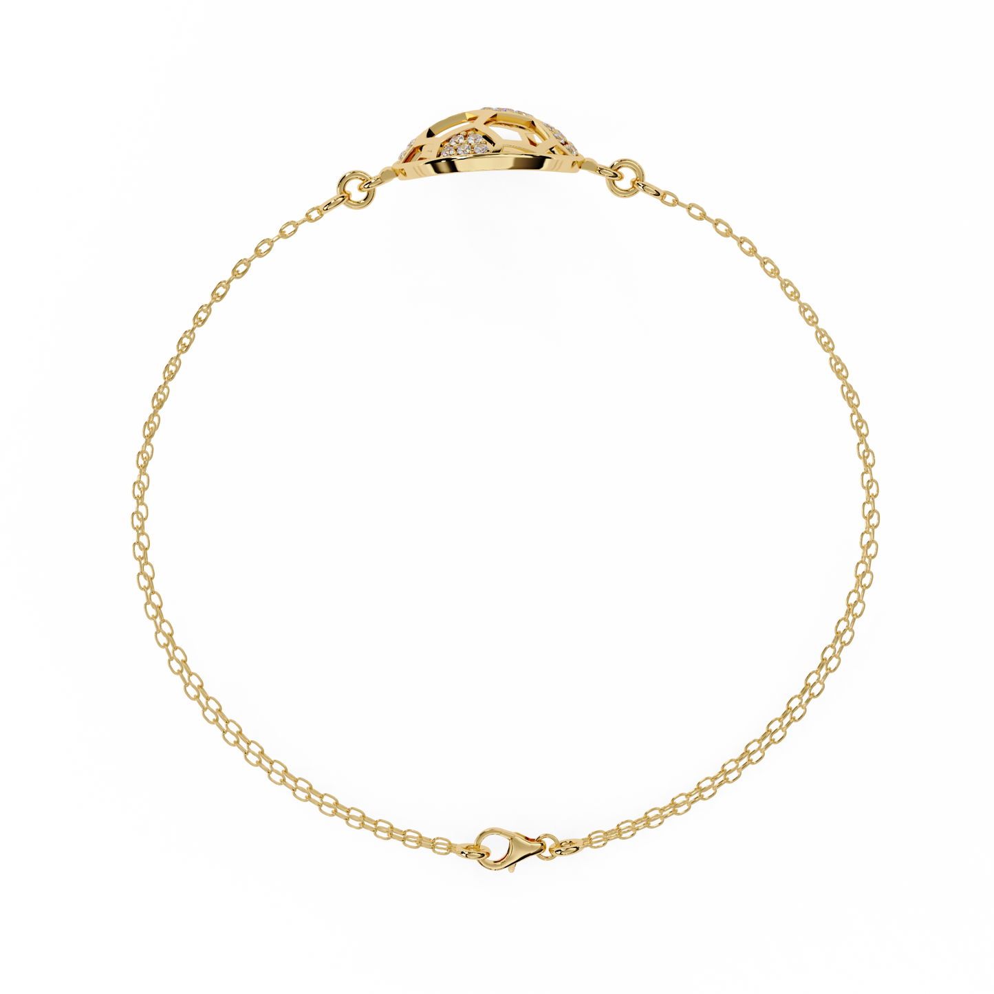 soccer chic lab grown diamond chain bracelet