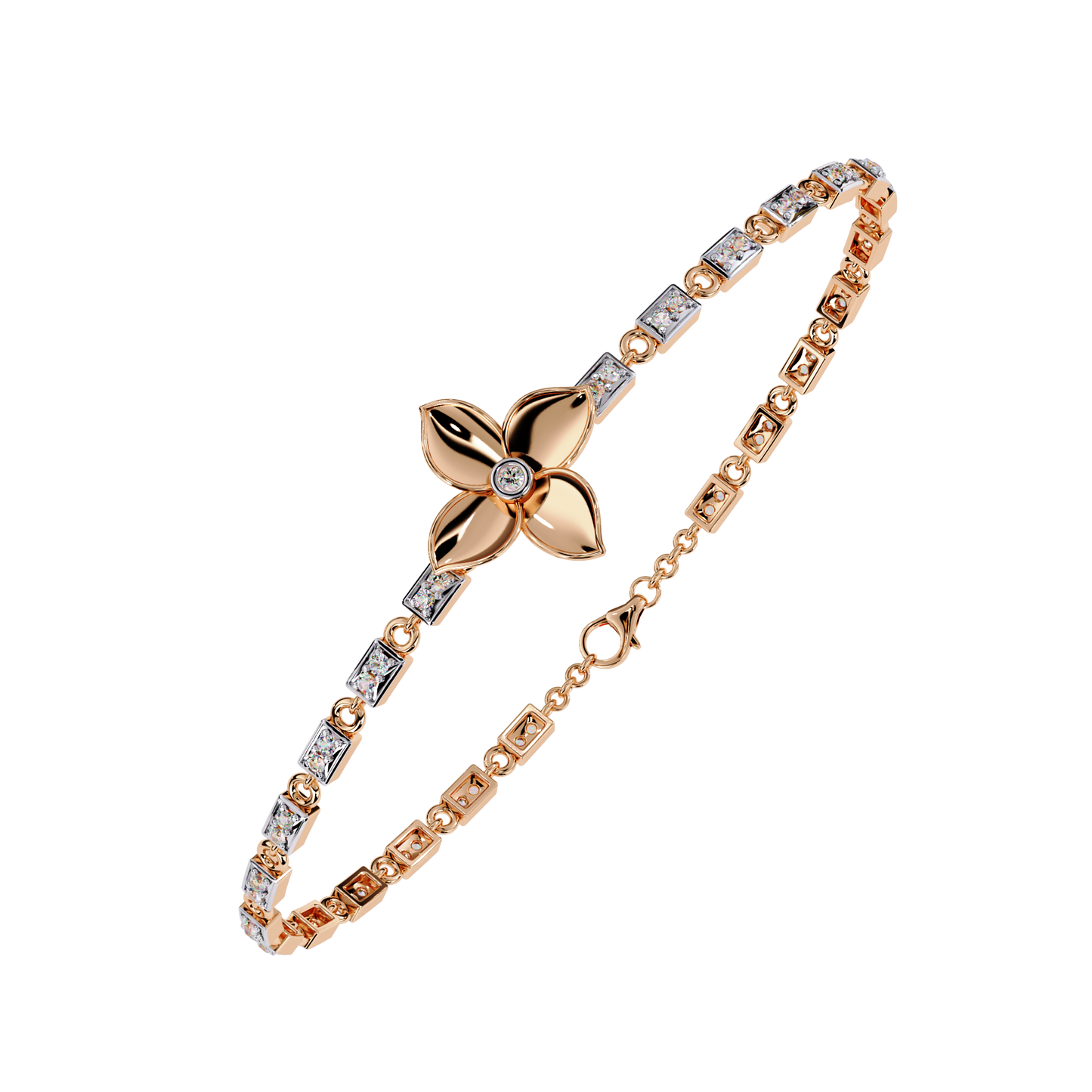 fleur royale lab grown diamond bracelet