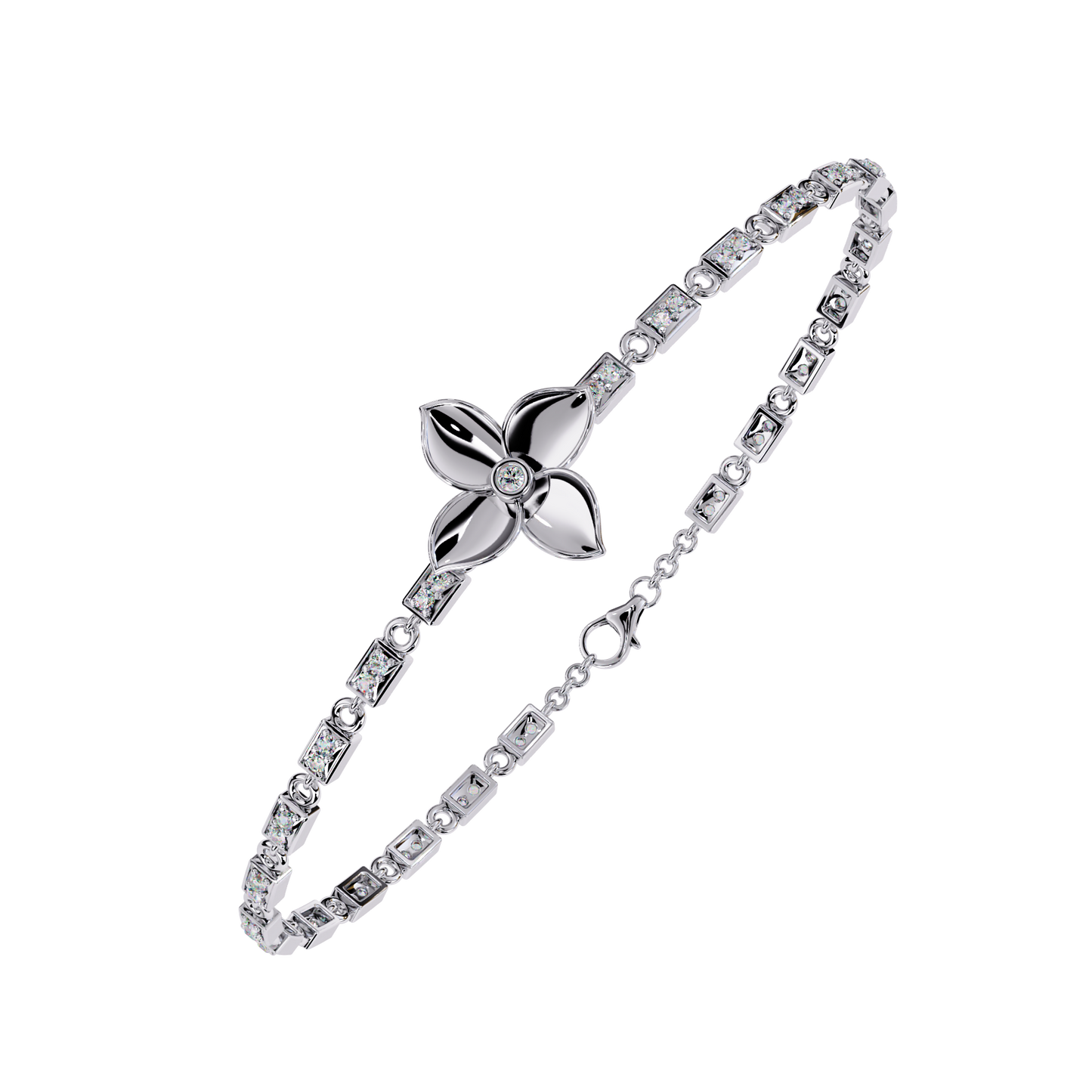 fleur royale lab grown diamond bracelet