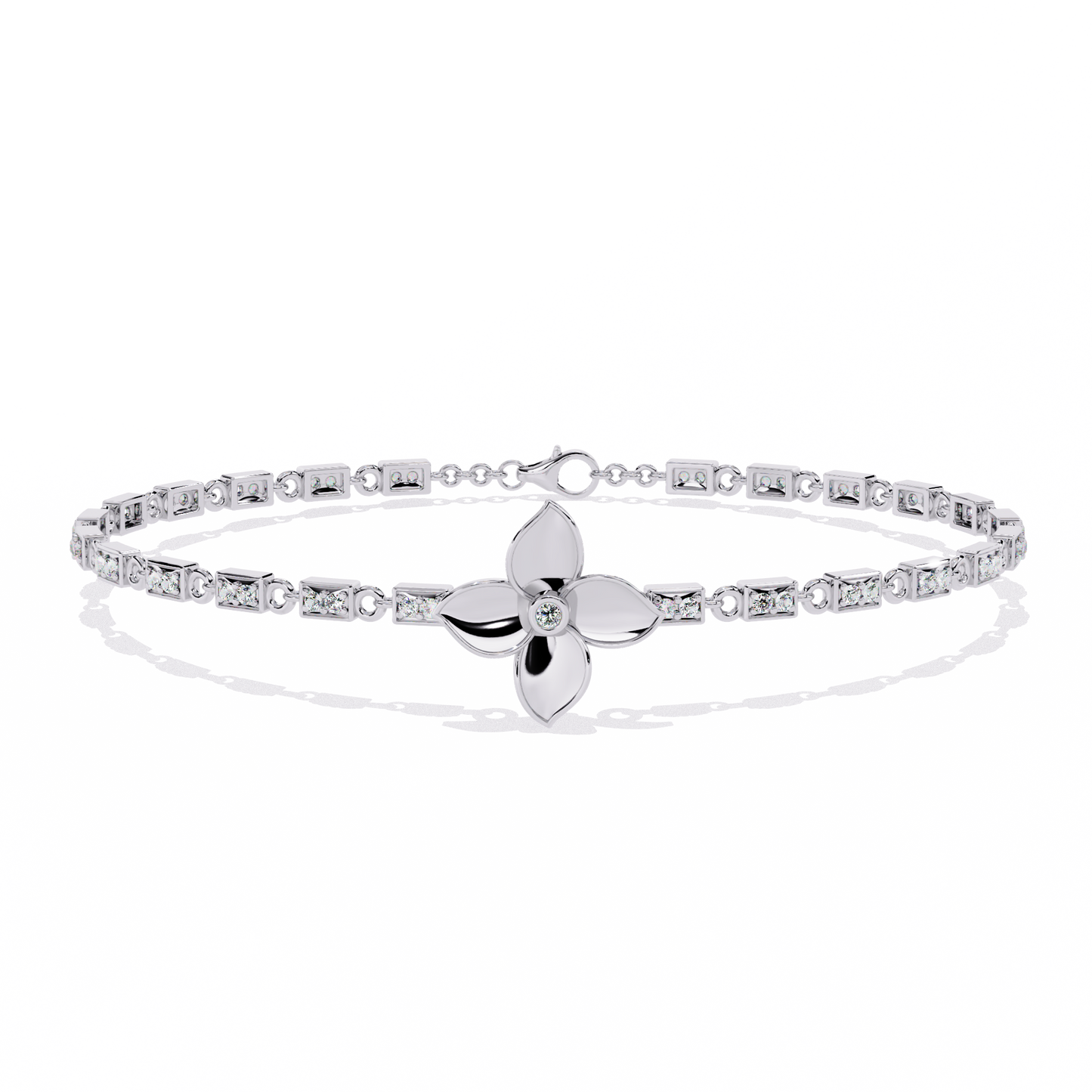 fleur royale lab grown diamond bracelet