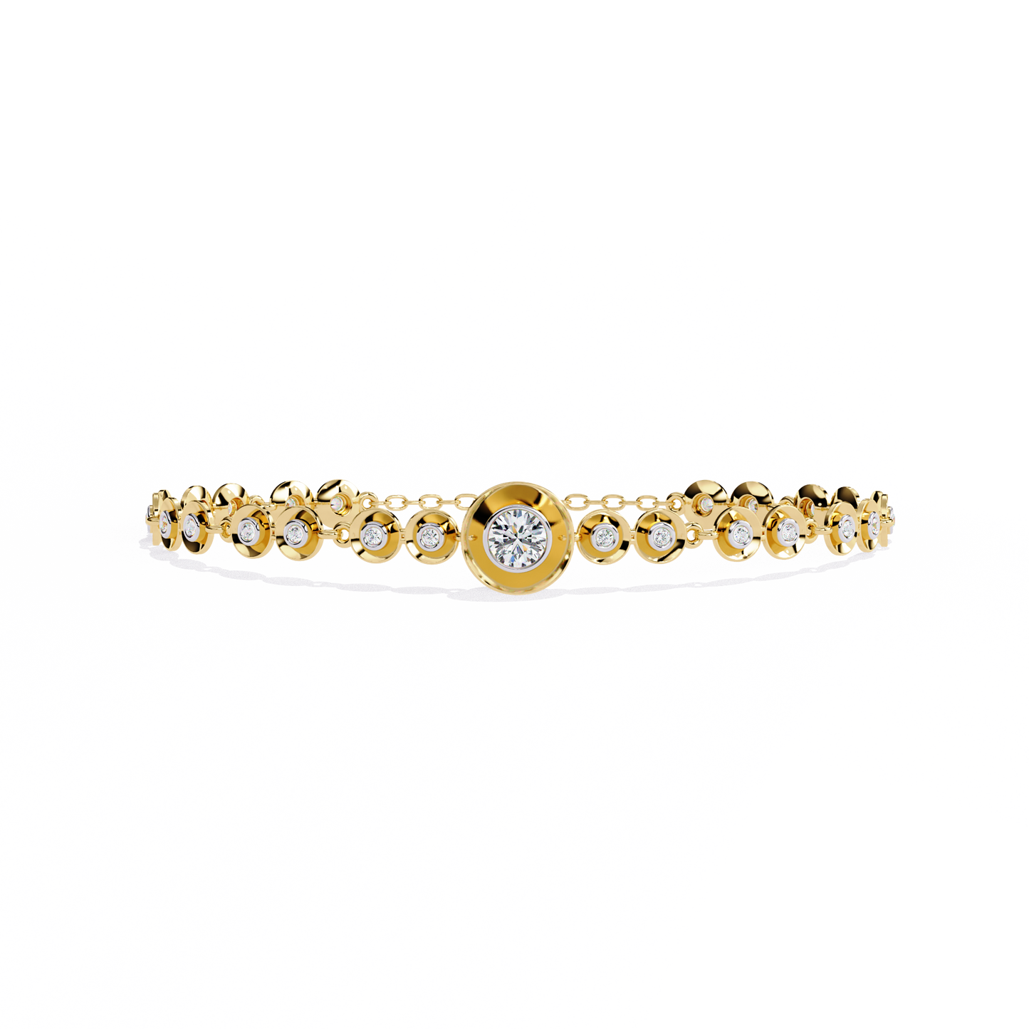luna round lab grown diamond bracelet