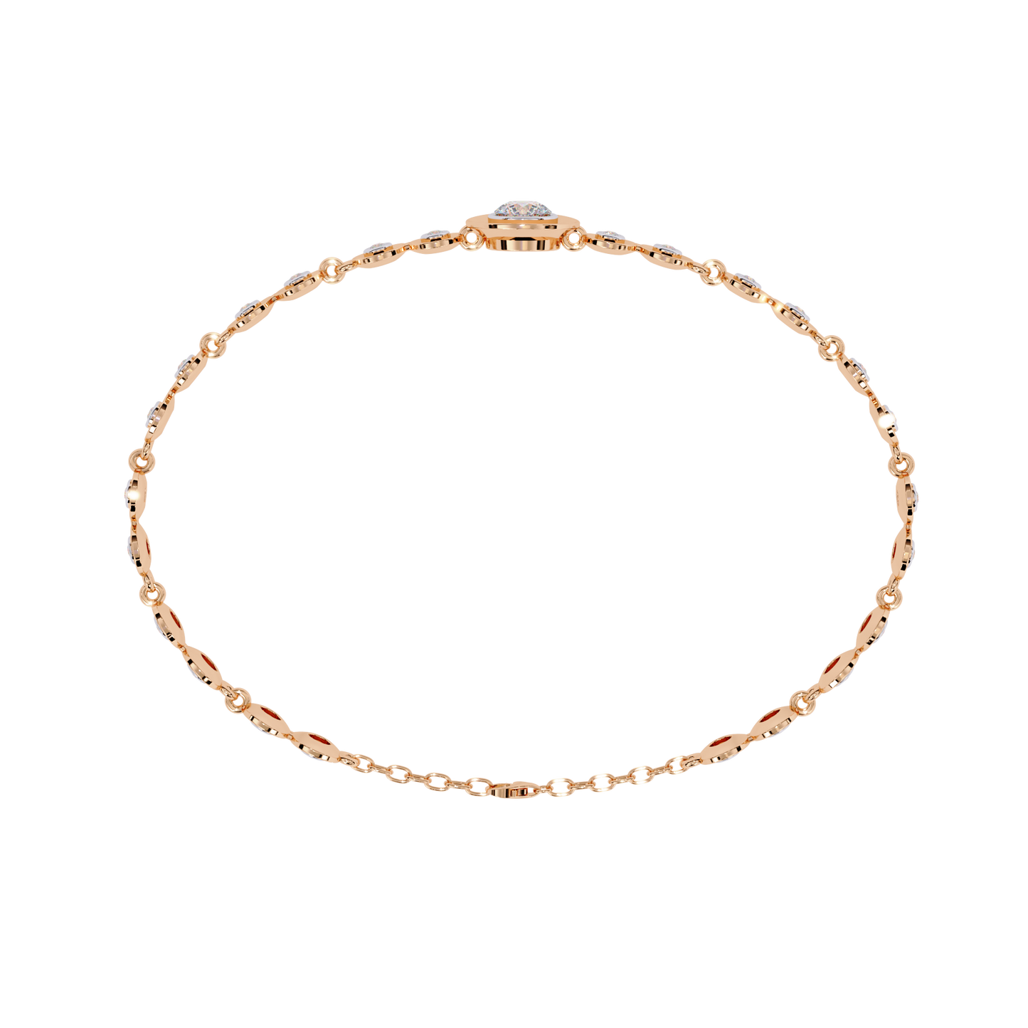luna round lab grown diamond bracelet
