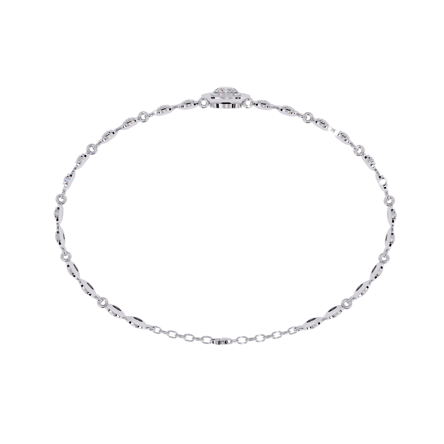 luna round lab grown diamond bracelet