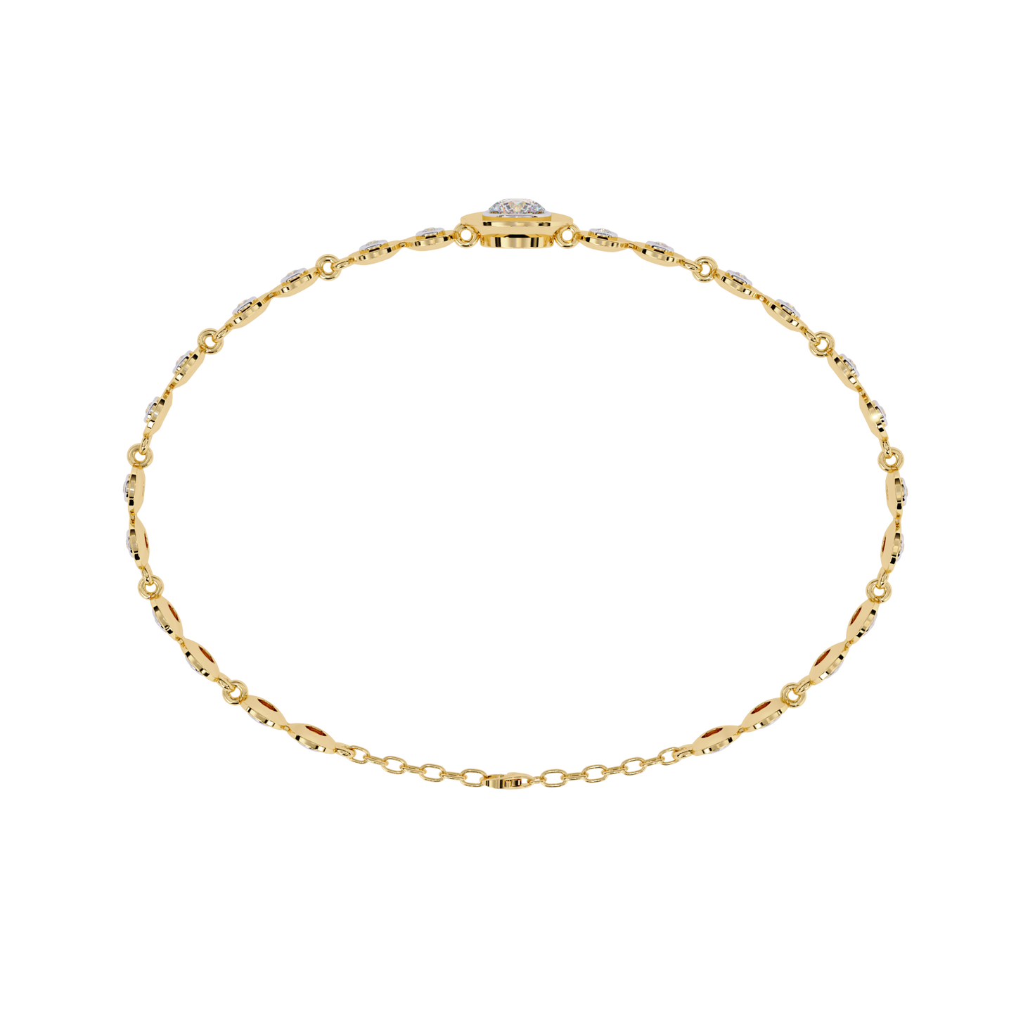 luna round lab grown diamond bracelet