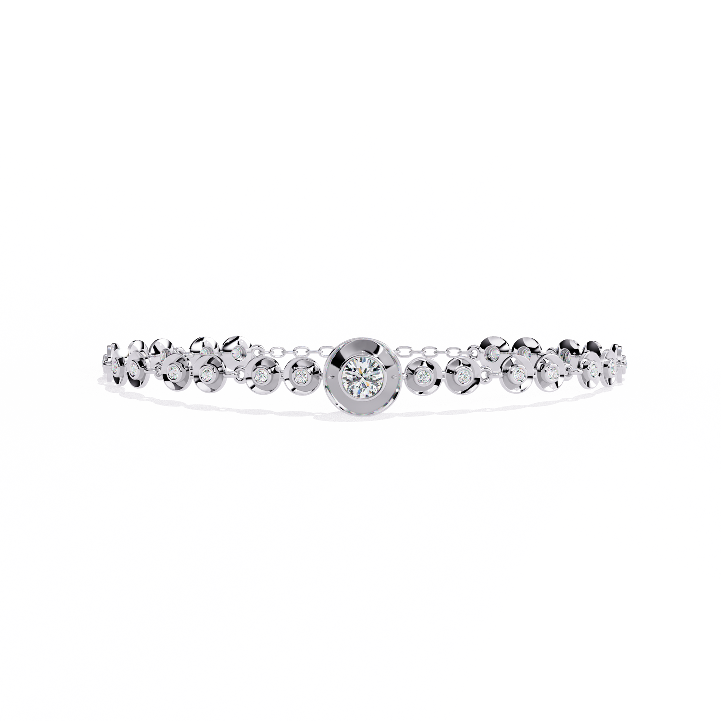 luna round lab grown diamond bracelet