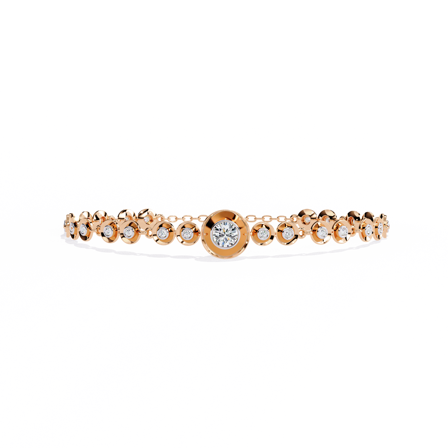 luna round lab grown diamond bracelet