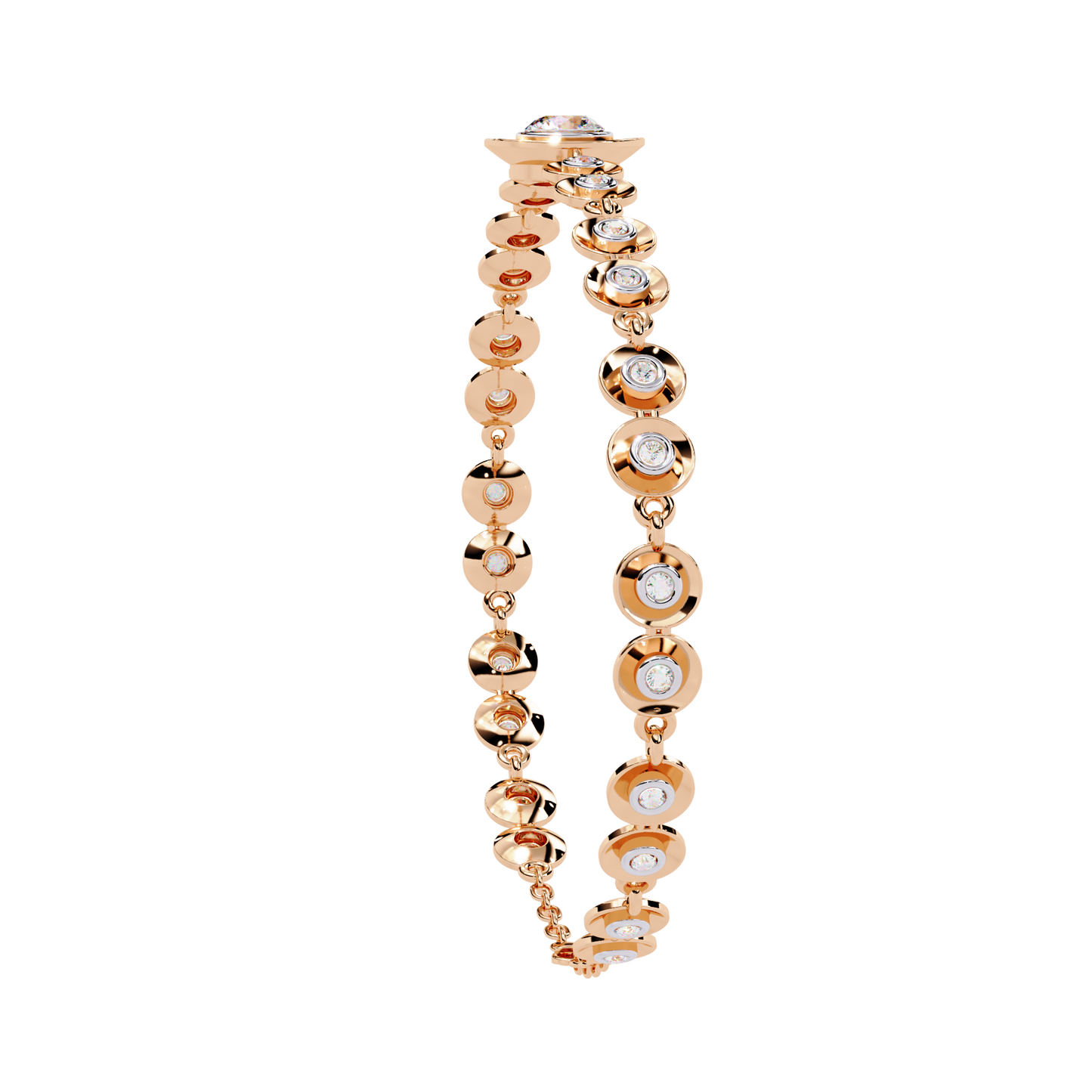 luna round lab grown diamond bracelet