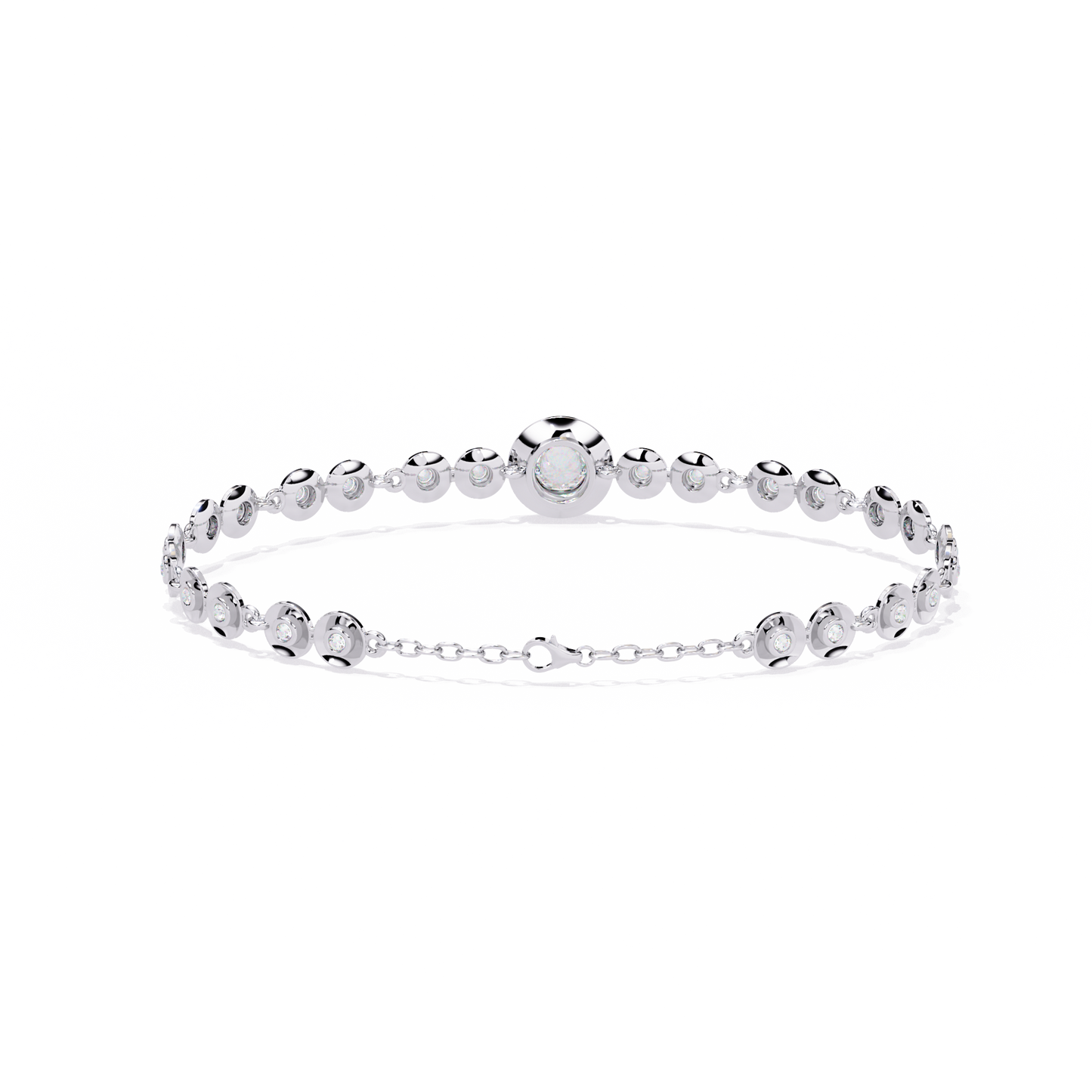 luna round lab grown diamond bracelet