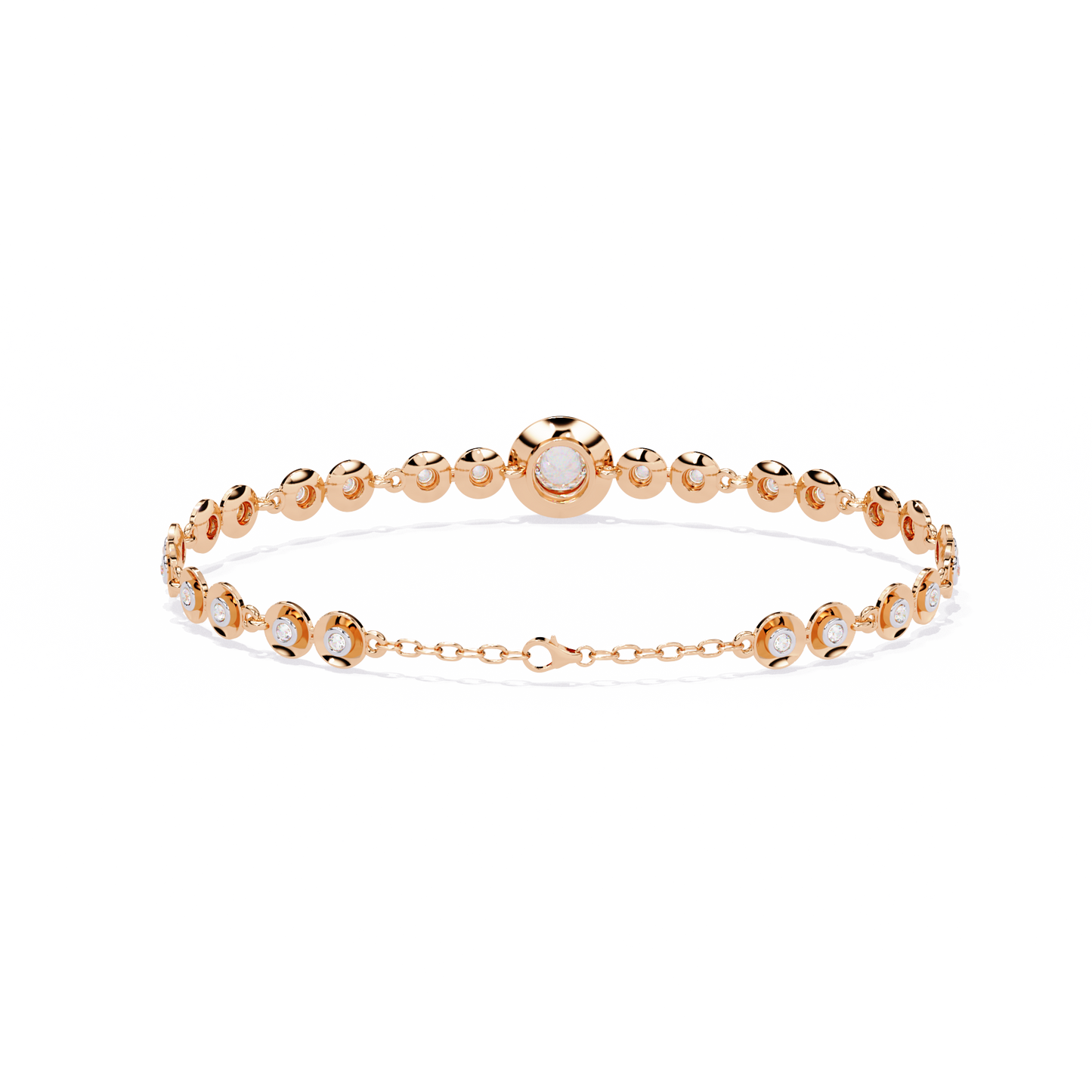 luna round lab grown diamond bracelet
