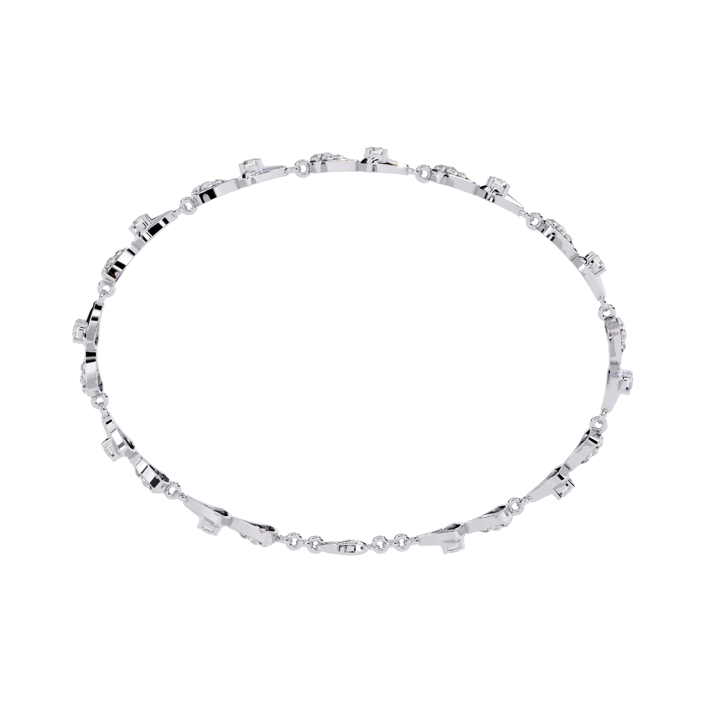 art deco flair lab grown diamond bracelet