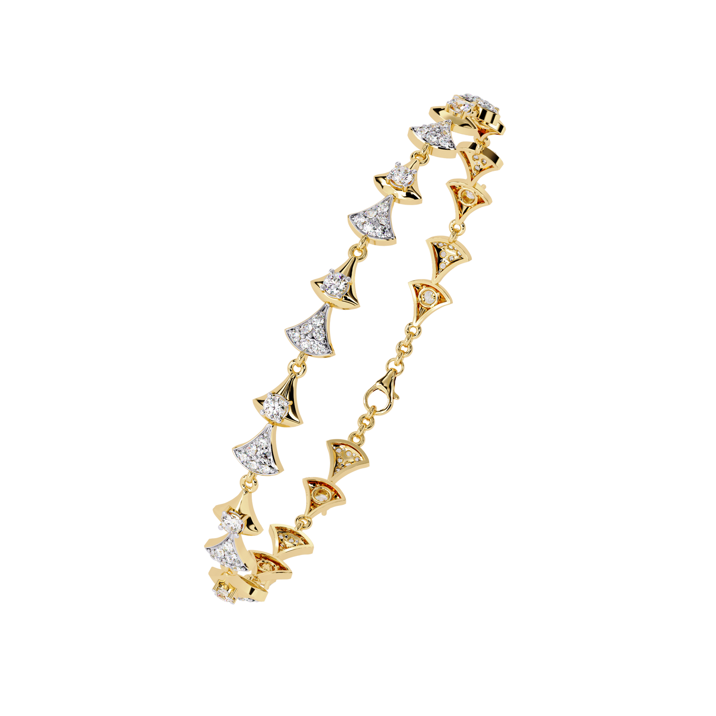 art deco flair lab grown diamond bracelet