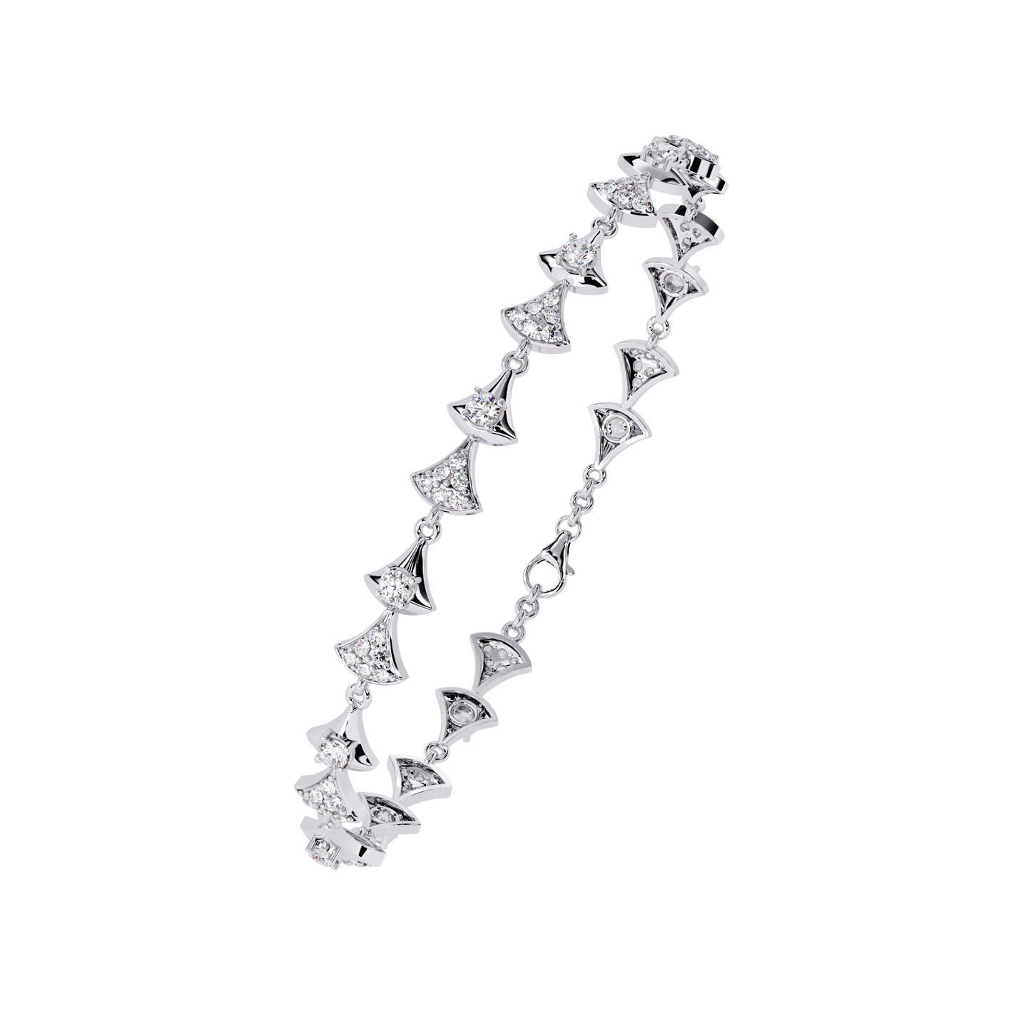 art deco flair lab grown diamond bracelet