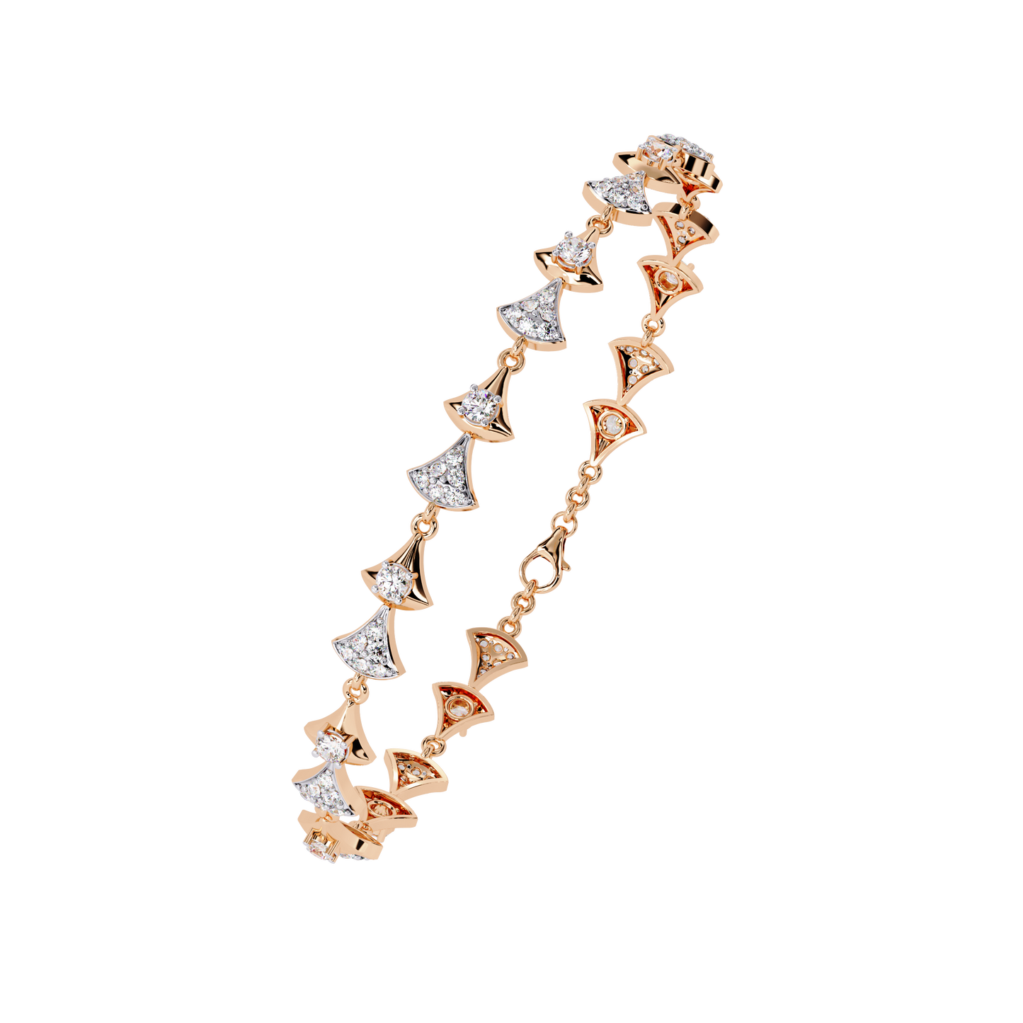 art deco flair lab grown diamond bracelet
